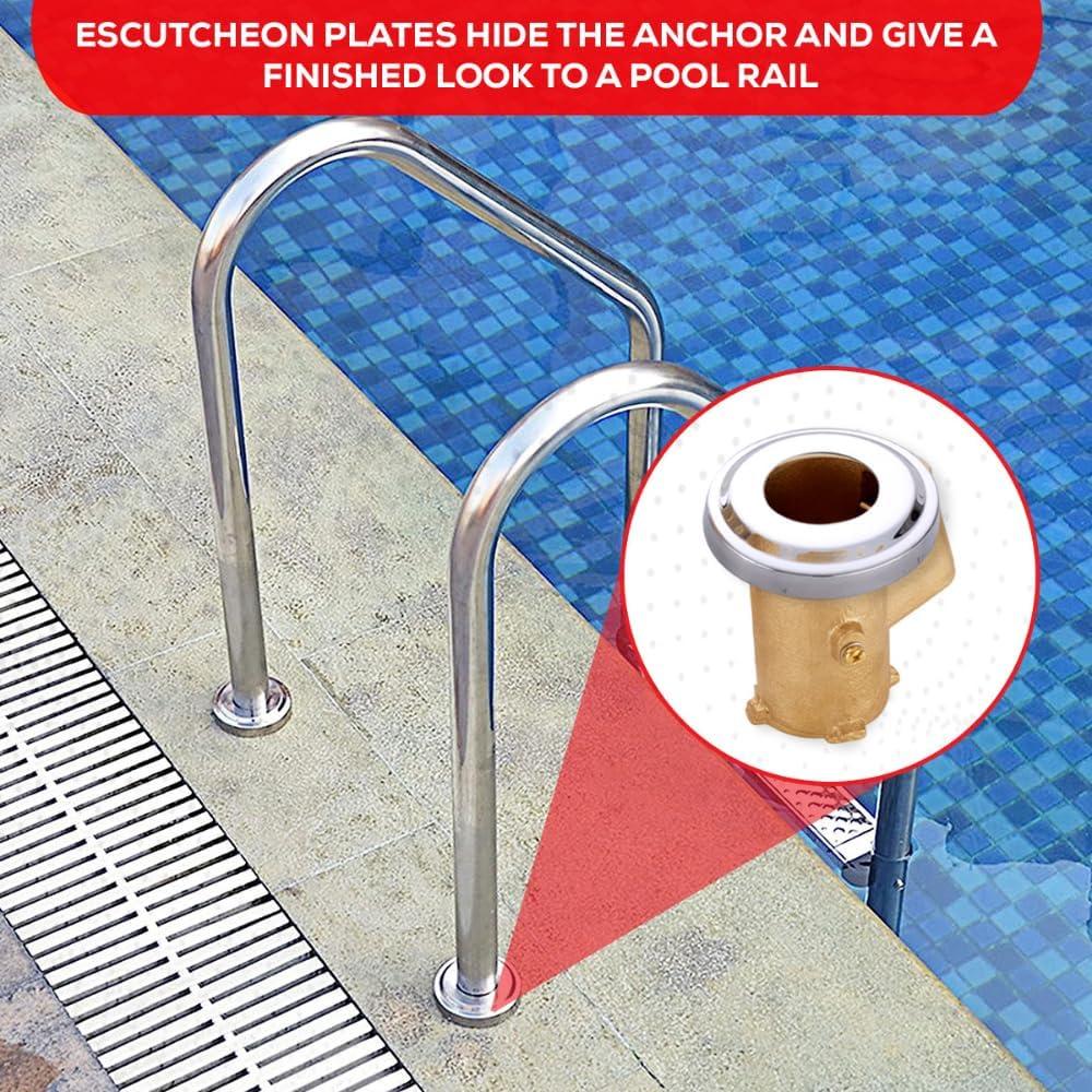 Anclaje y Placa Escutcheon Bronce The Door Bull 2 Paquete