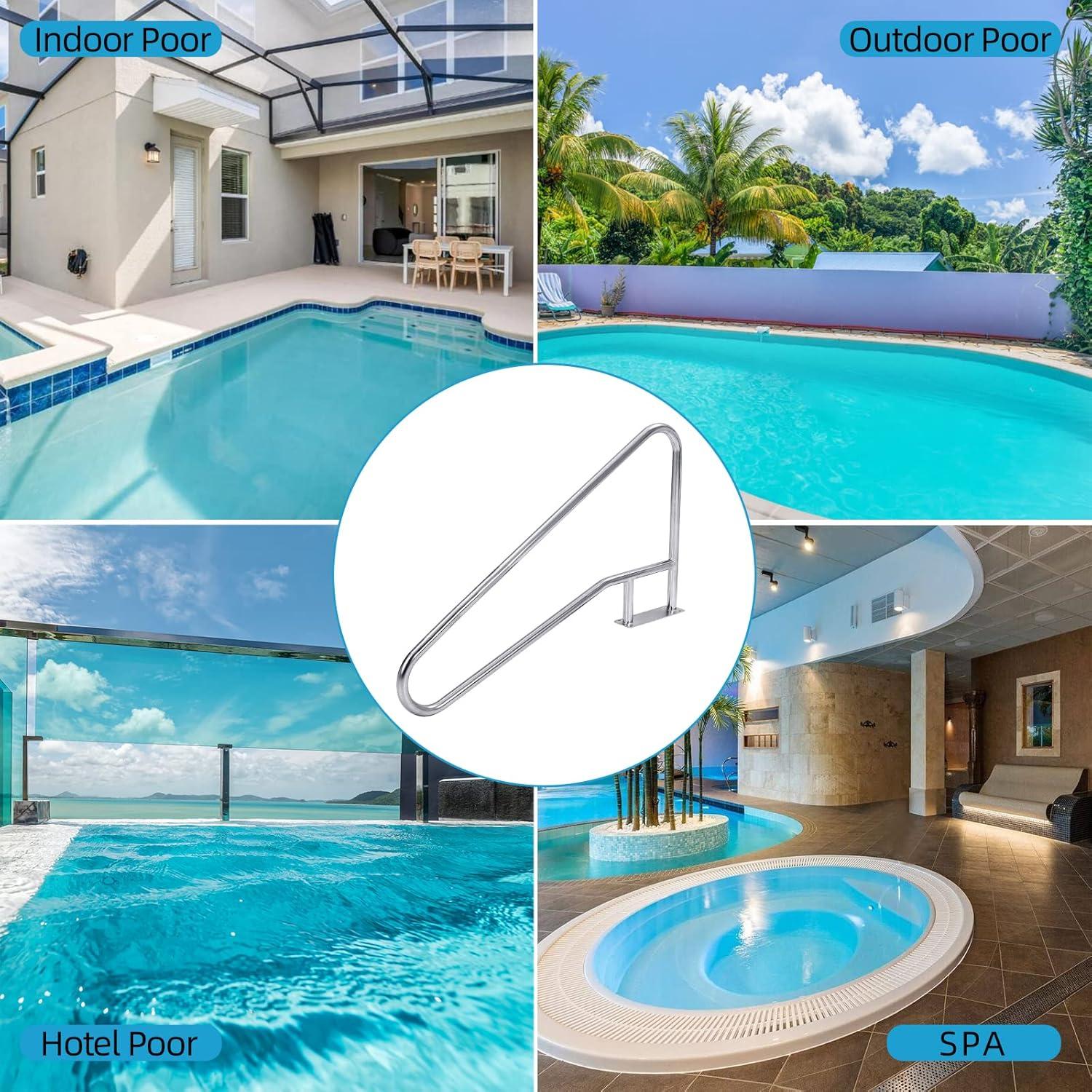 Barandilla de Piscina GarveeLife Acero Inoxidable 139.7x81.3cm