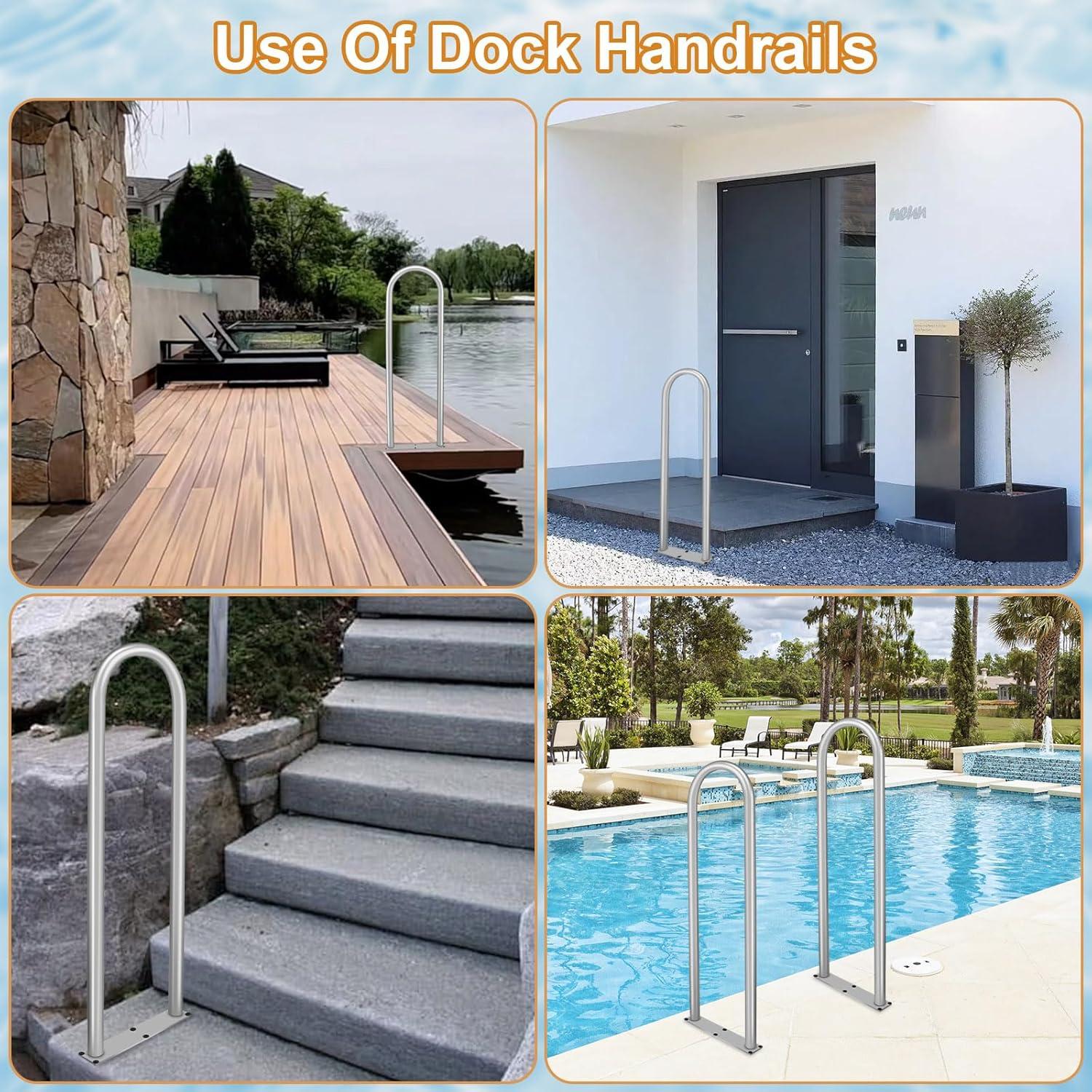 Pasamanos de Aluminio BTXKQTH 91.44 cm Barandilla para Piscina