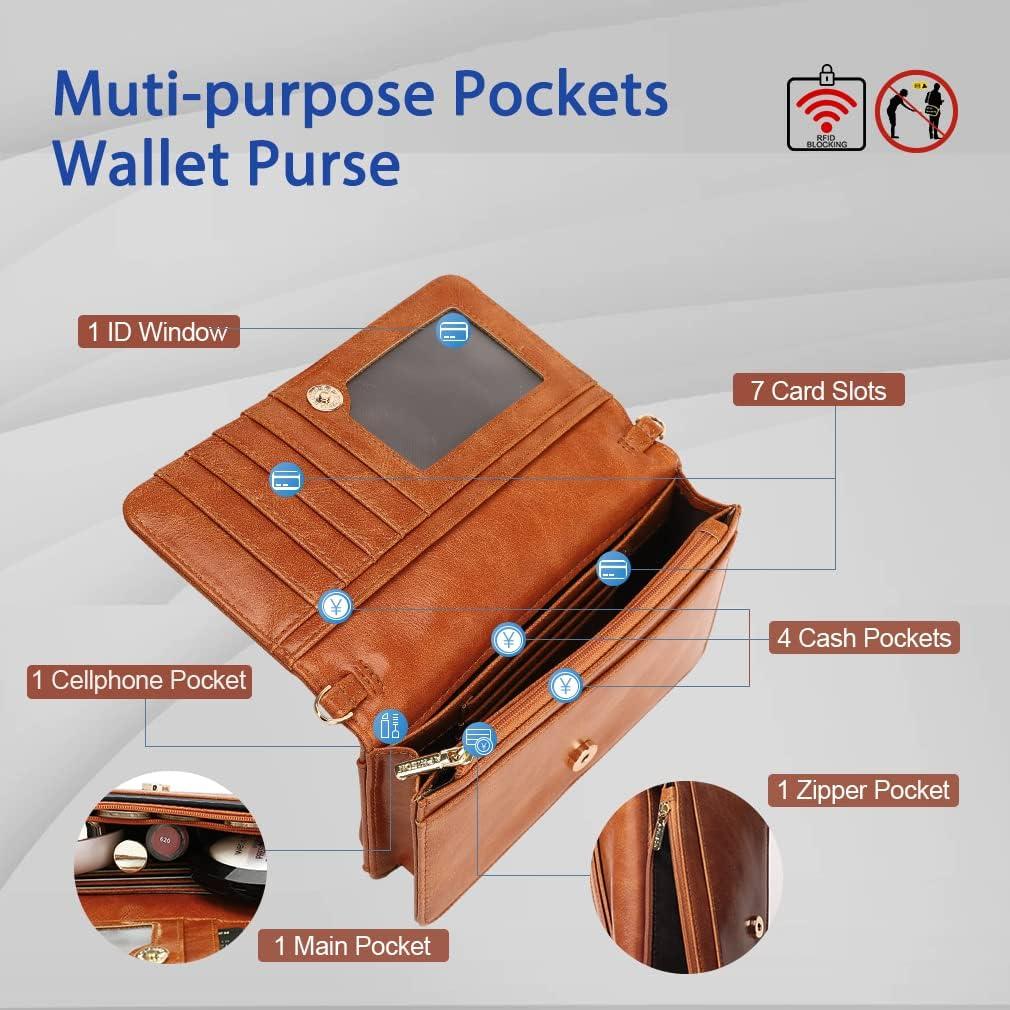 Bolso Cruzado APHISON Mujer RFID Multifuncional 19x12cm