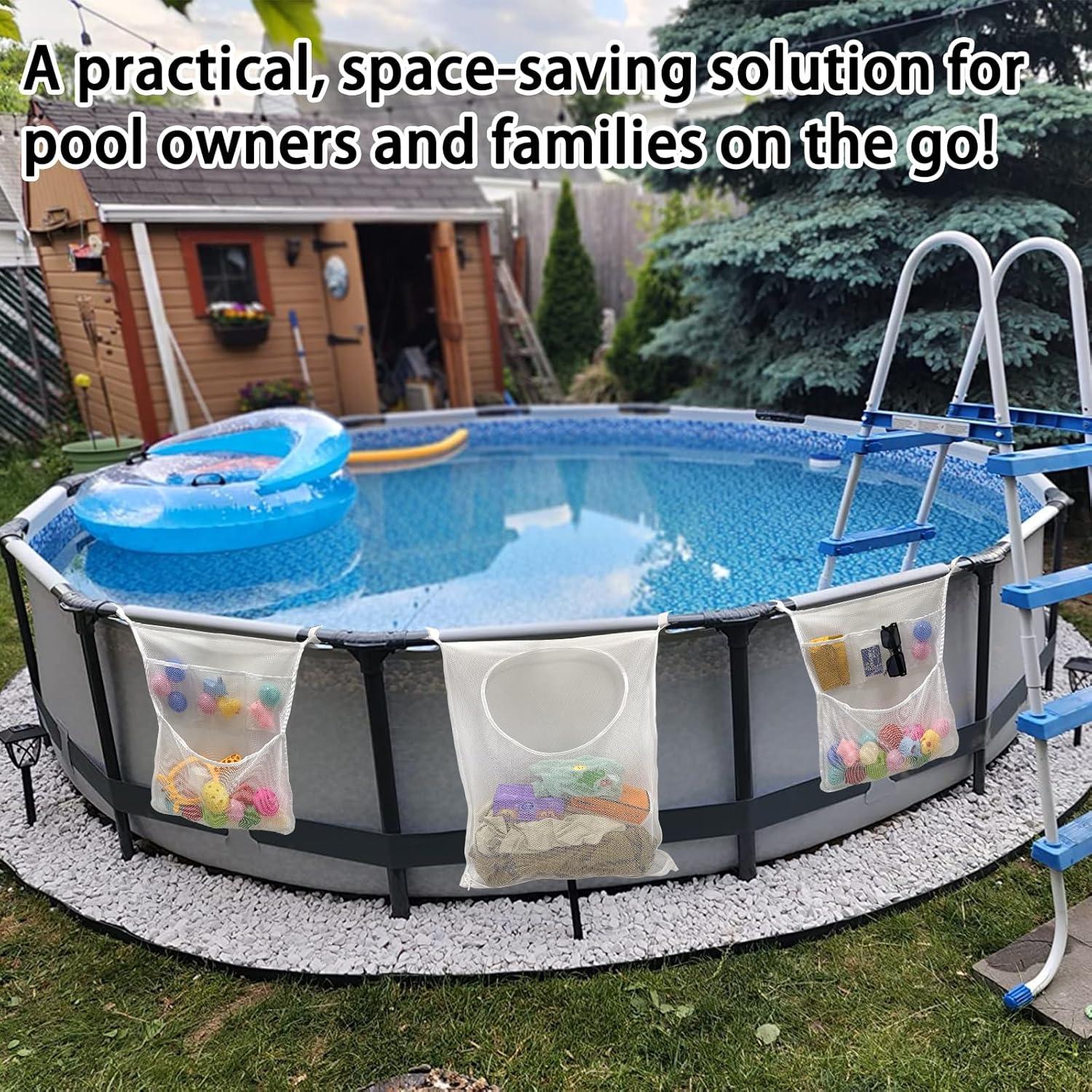 Organizador de Juguetes de Piscina SKARUMMER - 3 Bolsas de Malla