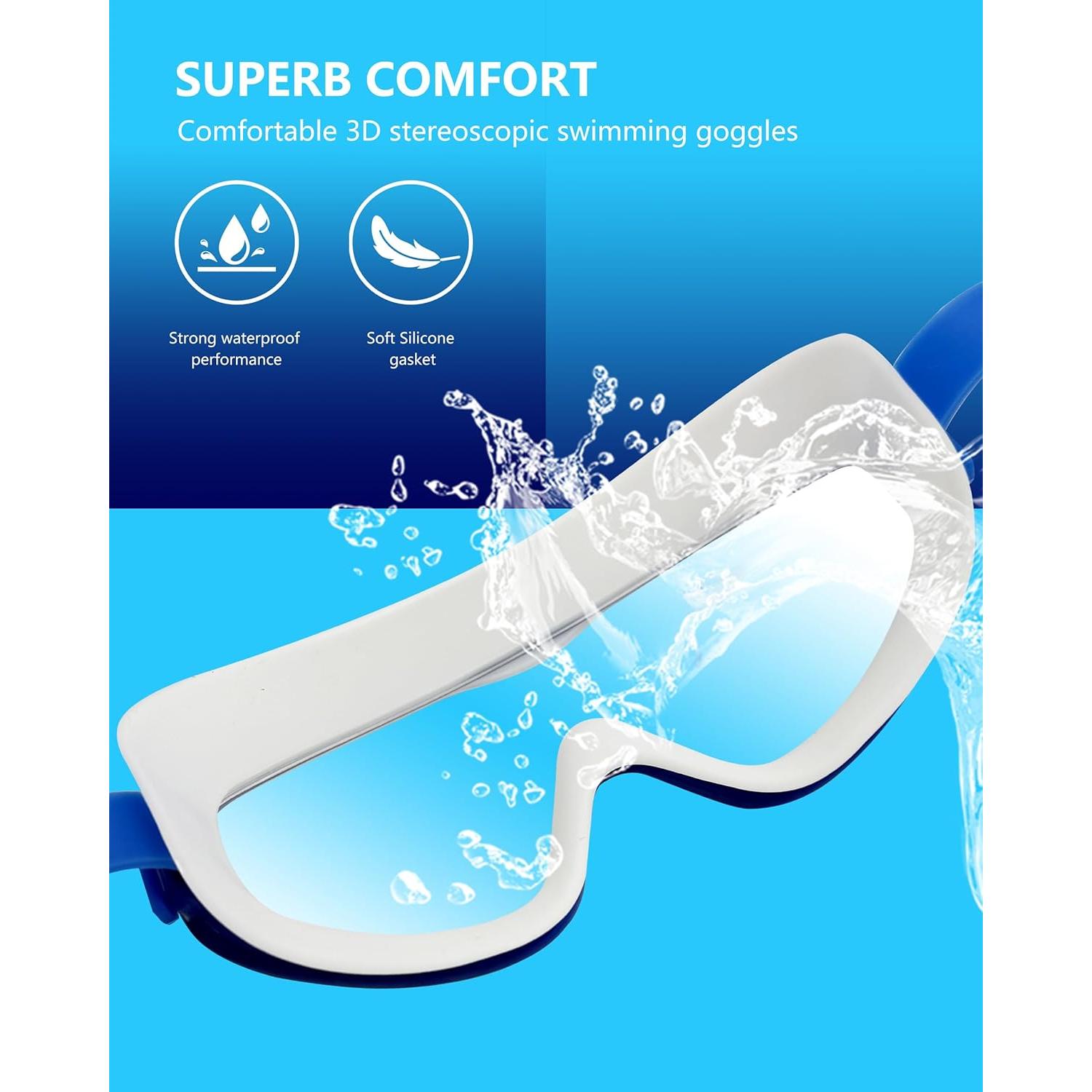 Paquete de 2 Gafas de Natación Yoocixu con Antivaho y UV400