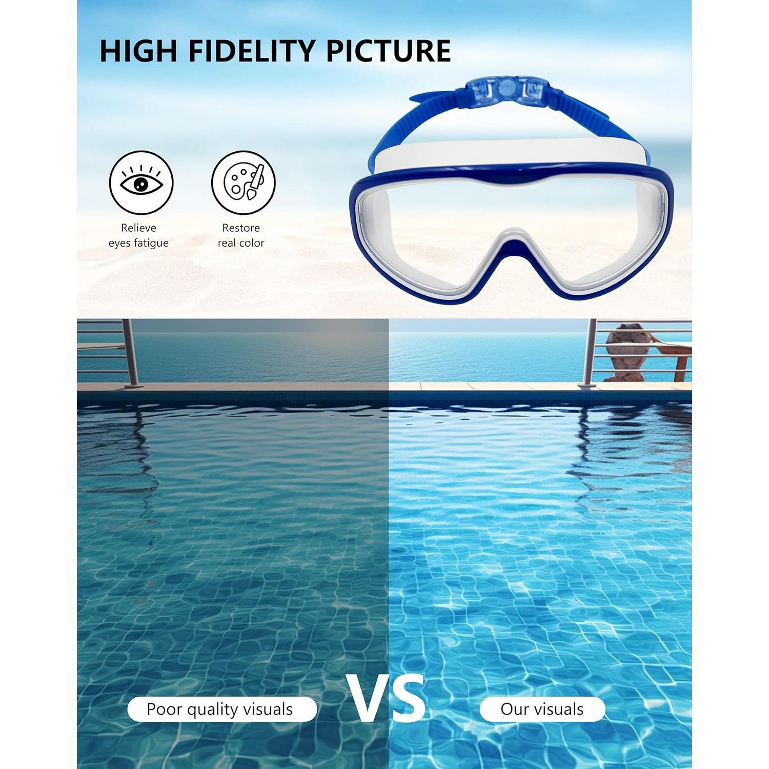 Paquete de 2 Gafas de Natación Yoocixu con Antivaho y UV400