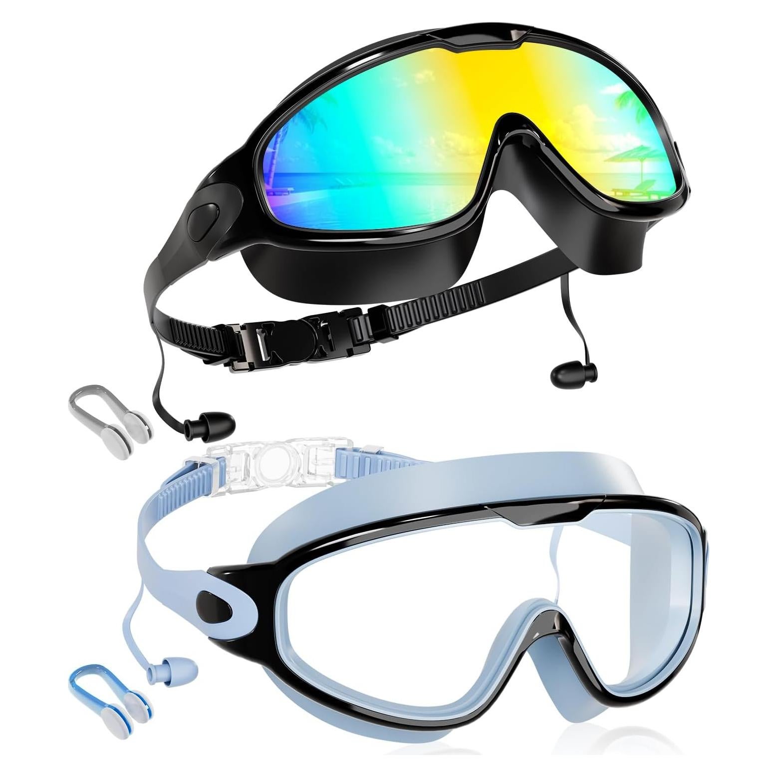 Gafas de Natación Aegend para Niños con Tapones Antivaho UV