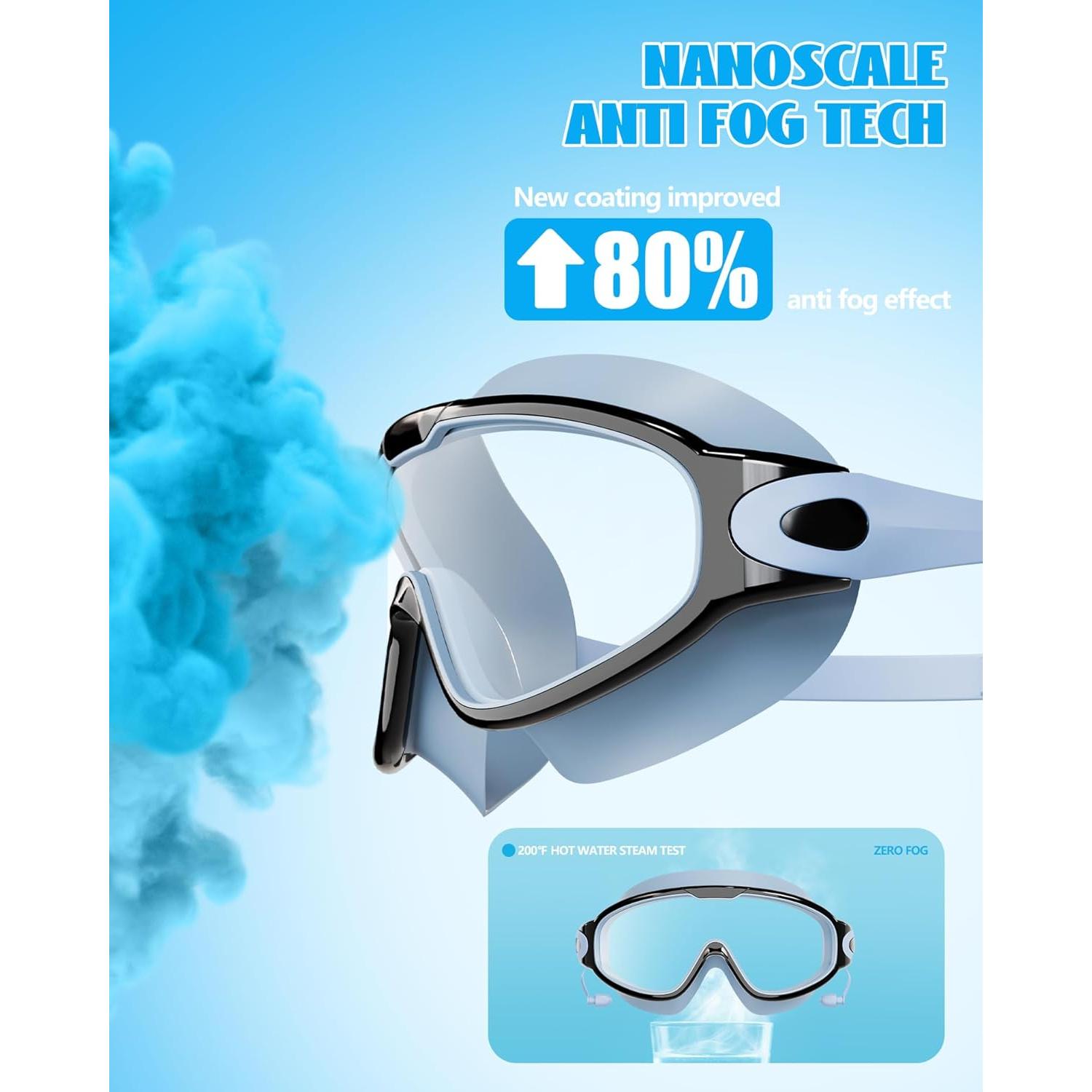 Gafas de Natación Aegend para Niños con Tapones Antivaho UV