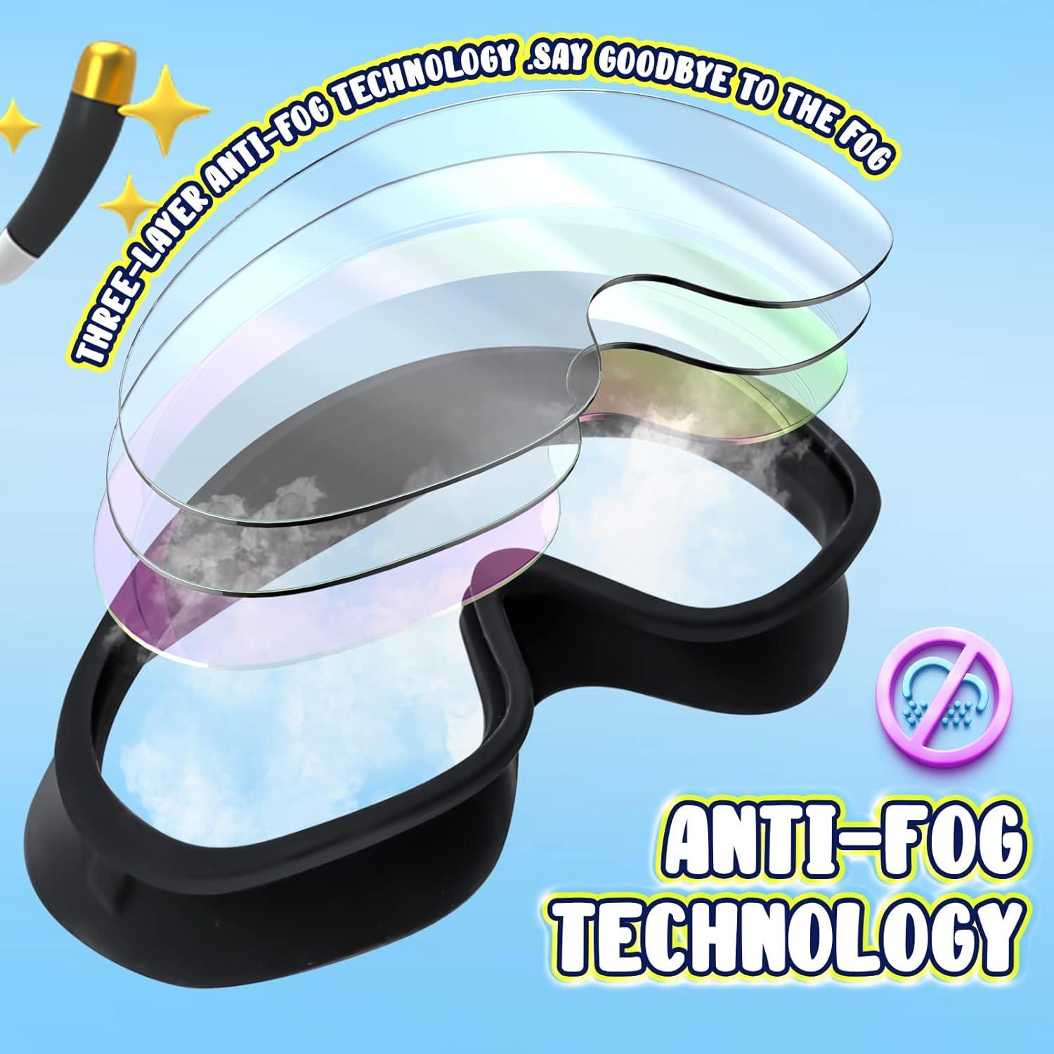 Gafas de natación Dizywiee para niños 2-pack sin marco