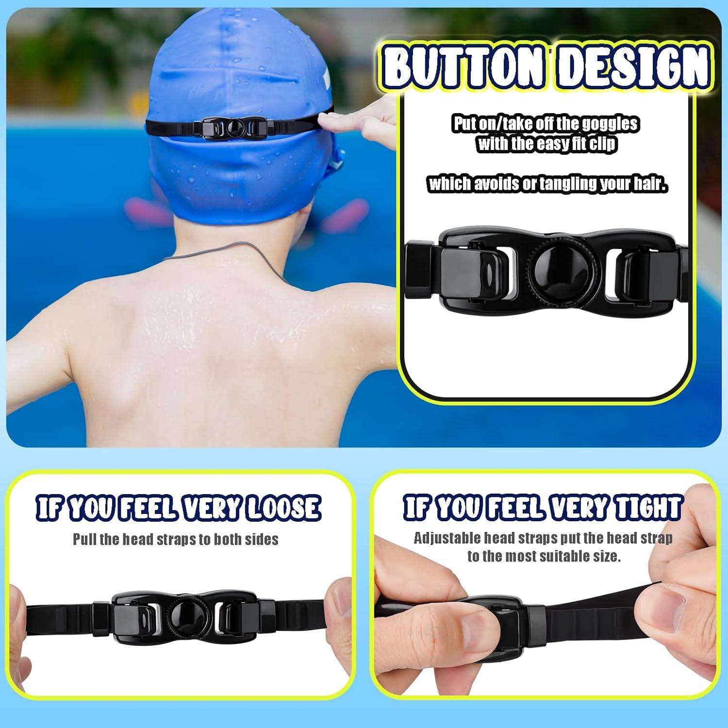 Gafas de natación Dizywiee para niños 2-pack sin marco