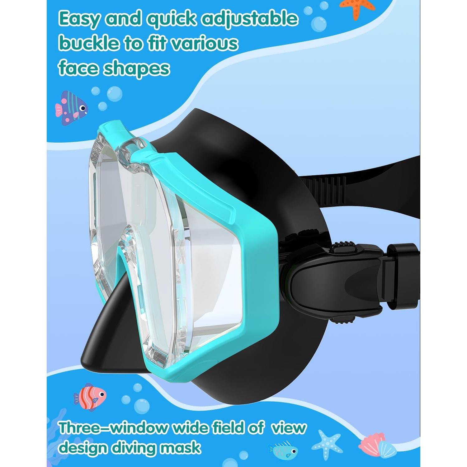 Gafas de natación WSTOO para niños 5-15 años con cubierta nasal