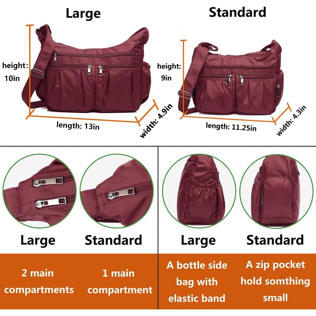 Bolsa Cruzada VOLGANIK ROCK para Mujeres, Ligera y Impermeable