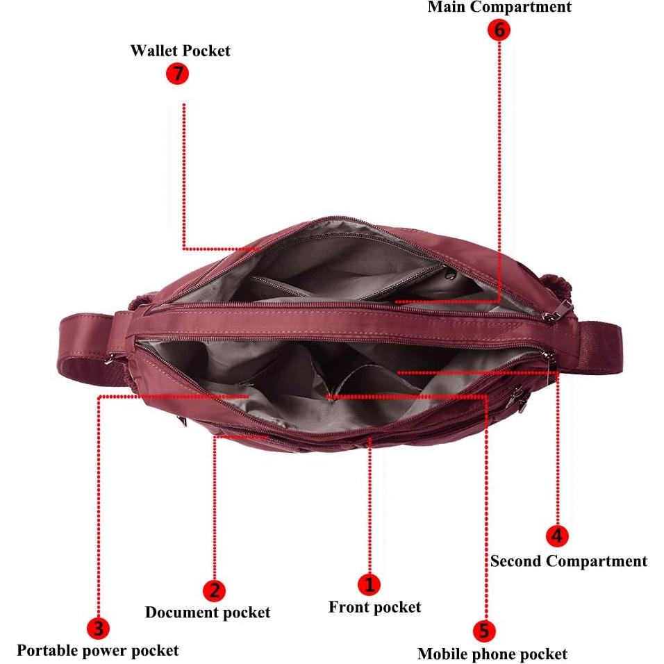 Bolsa Cruzada VOLGANIK ROCK para Mujeres, Ligera y Impermeable