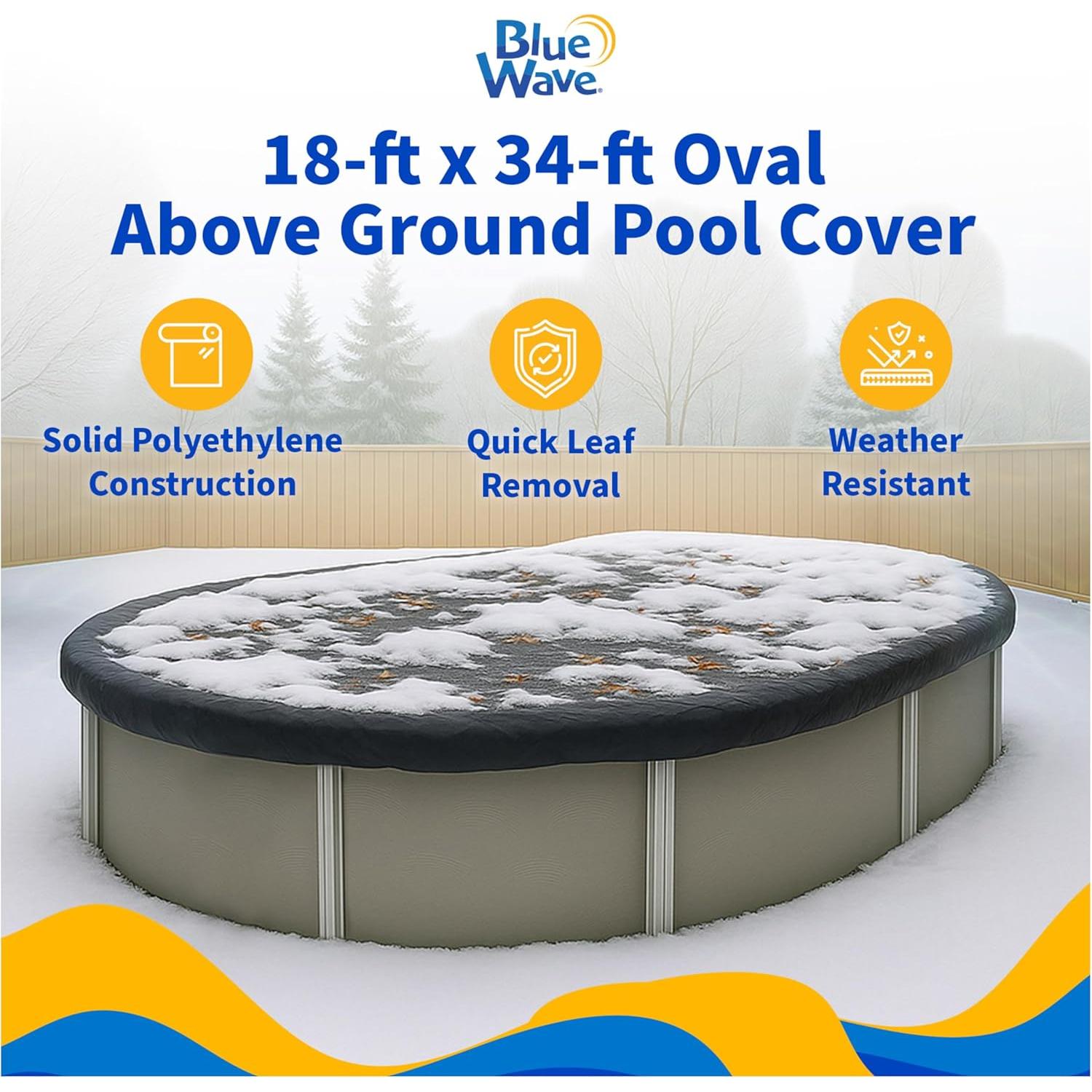 Cubierta de Invierno Ovalada Blue Wave 5.12 kg 18 x 34 pies