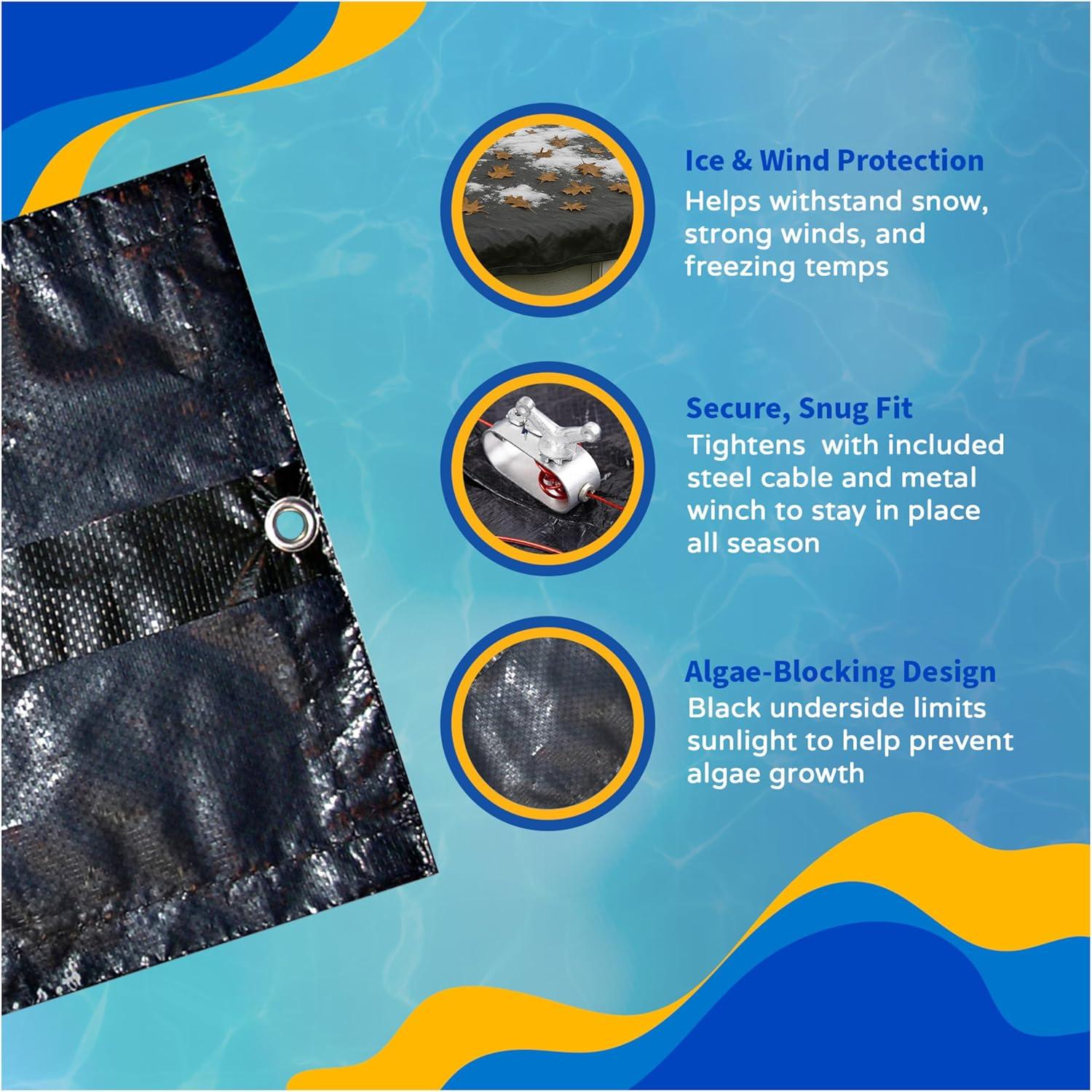Cubierta de Invierno Ovalada Blue Wave 5.12 kg 18 x 34 pies