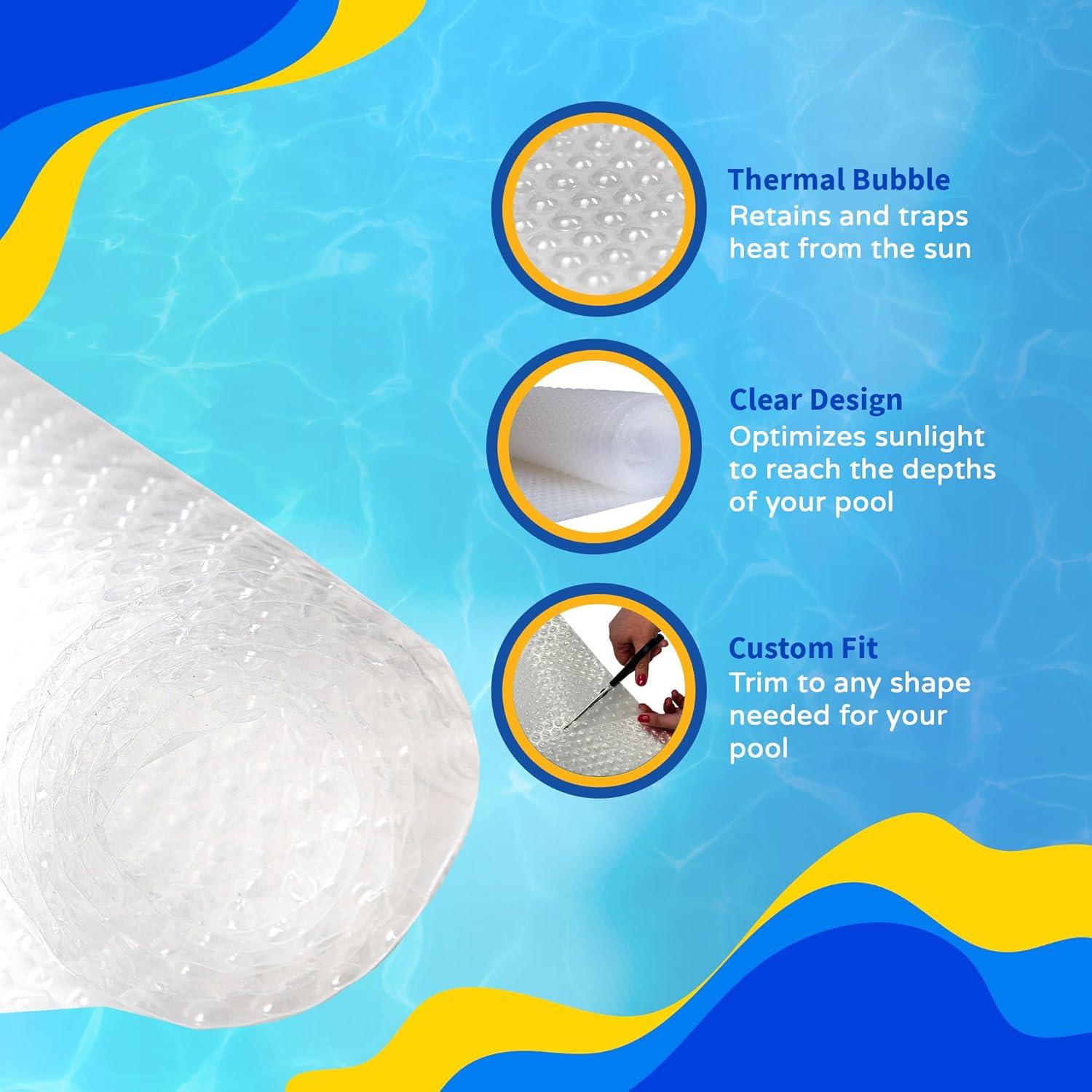 Manta Solar Rectangular Blue Wave 14 Mil 975x487 cm Clara