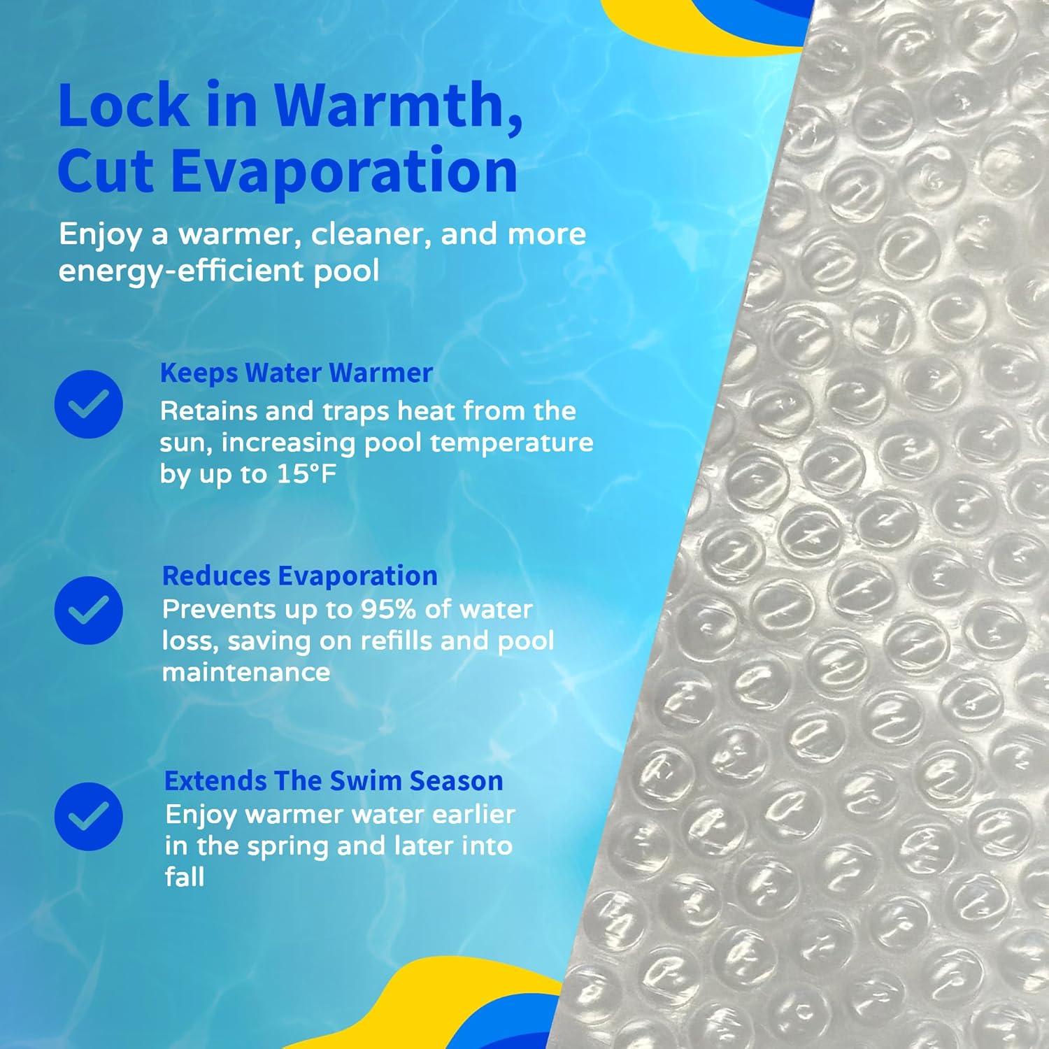 Manta Solar Rectangular Blue Wave 14 Mil 975x487 cm Clara