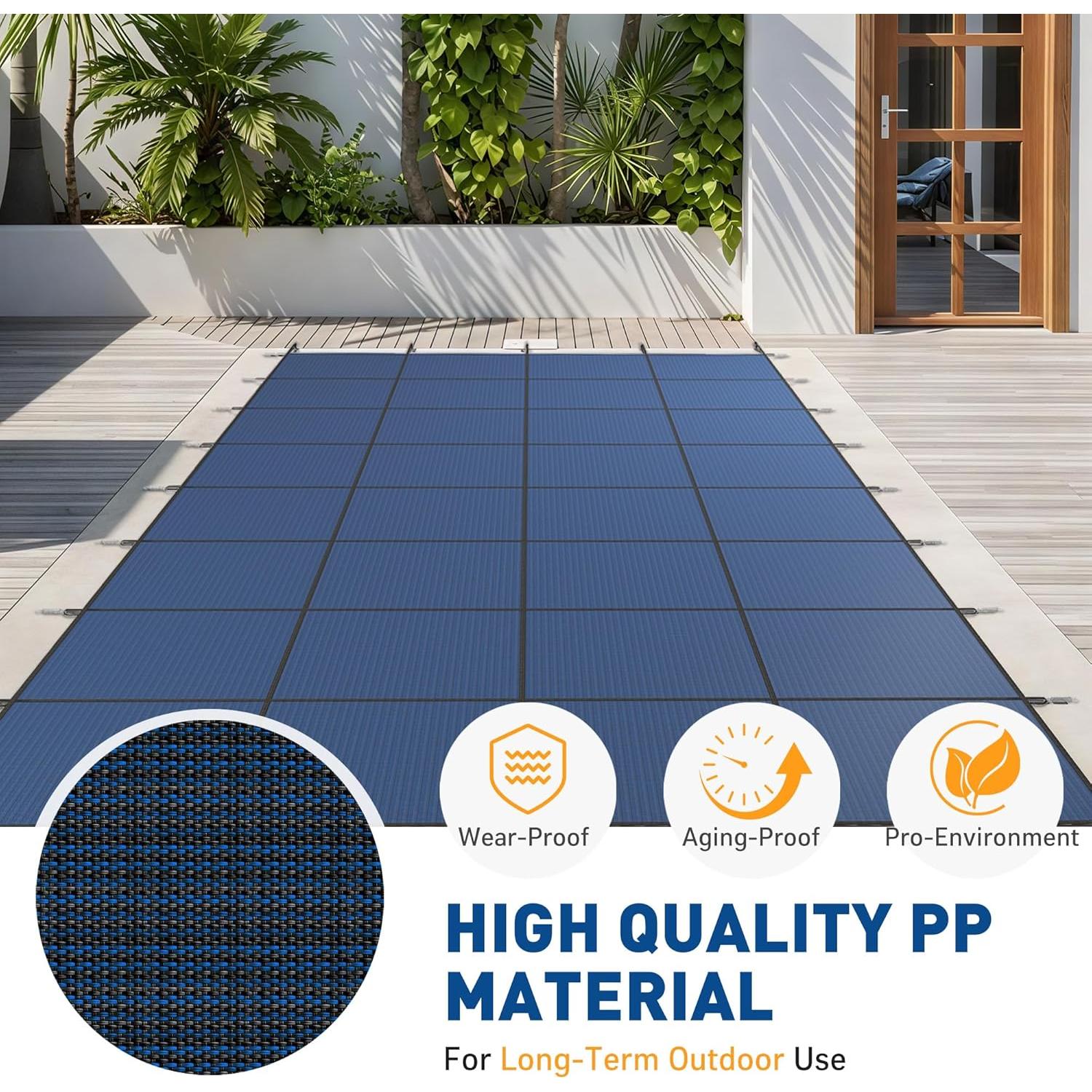 Cubierta de Seguridad para Piscina DNYKER 4.88x9.75 m Azul