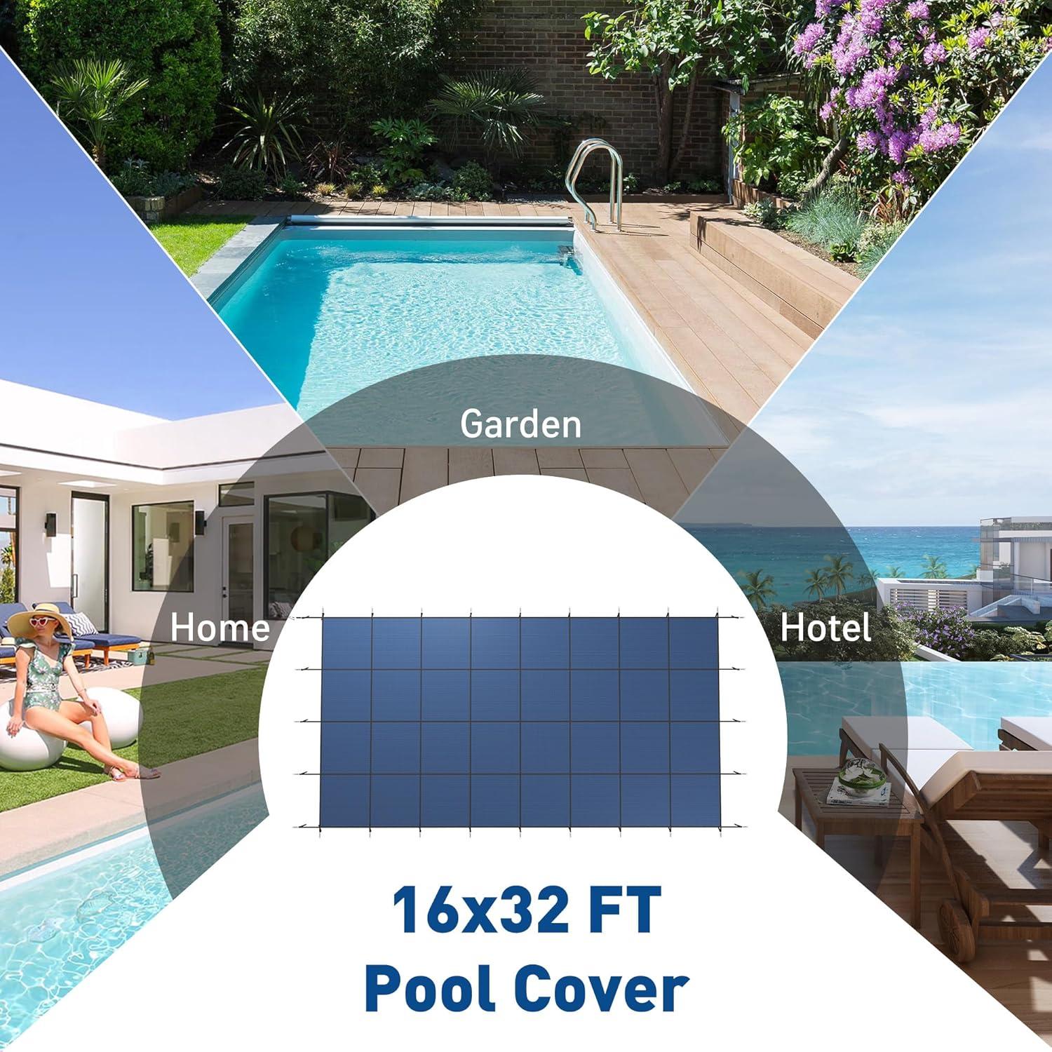 Cubierta de Seguridad para Piscina DNYKER 4.88x9.75 m Azul