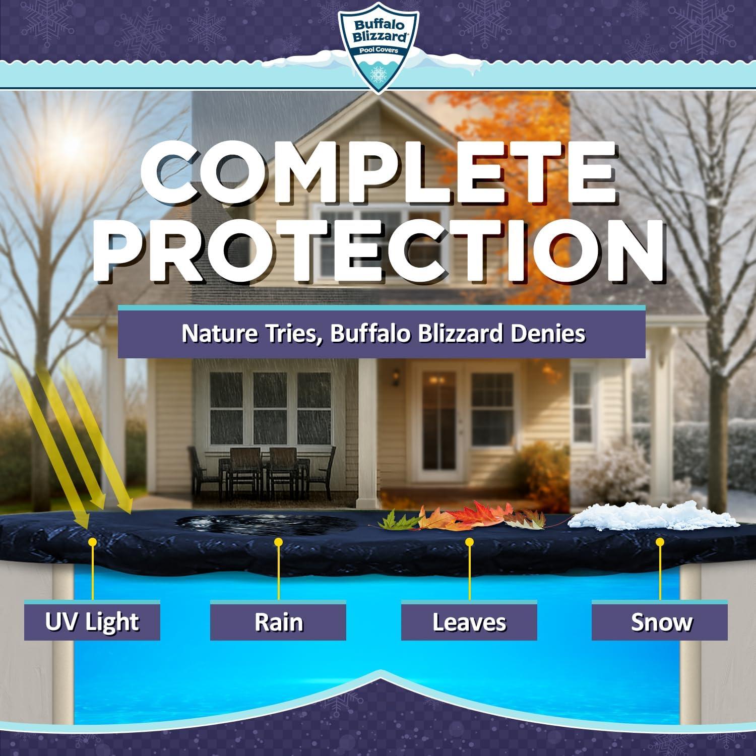 Cubierta de piscina invernal Buffalo Blizzard 9x15m Azul/Negro