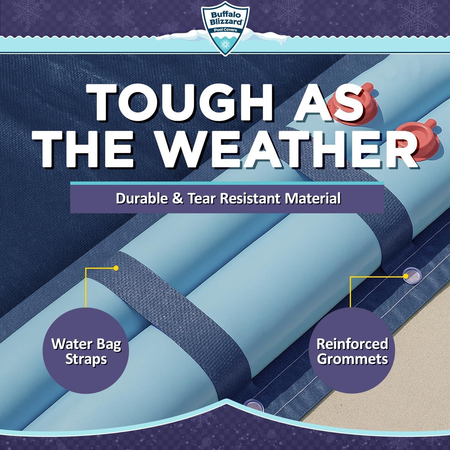 Cubierta de piscina invernal Buffalo Blizzard 9x15m Azul/Negro