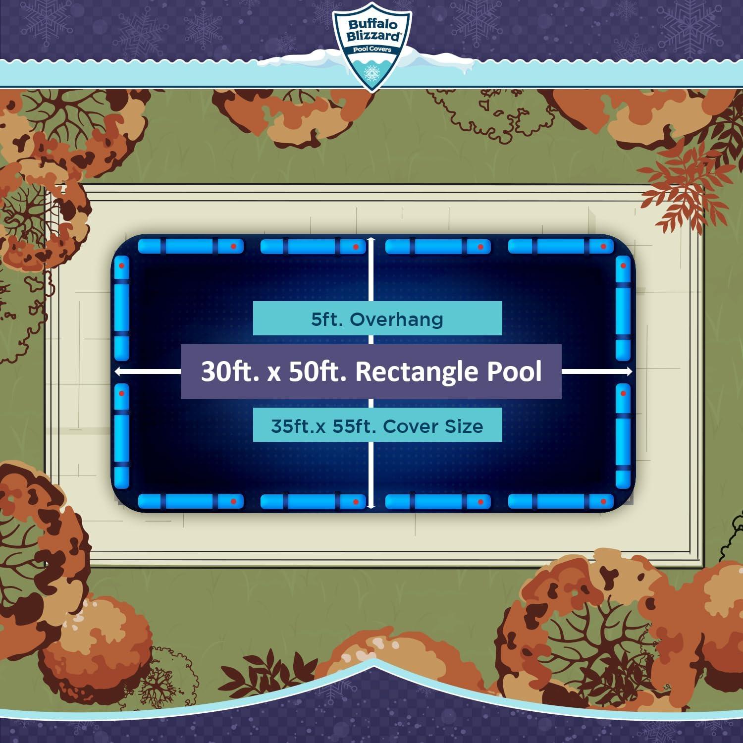 Cubierta de piscina invernal Buffalo Blizzard 9x15m Azul/Negro