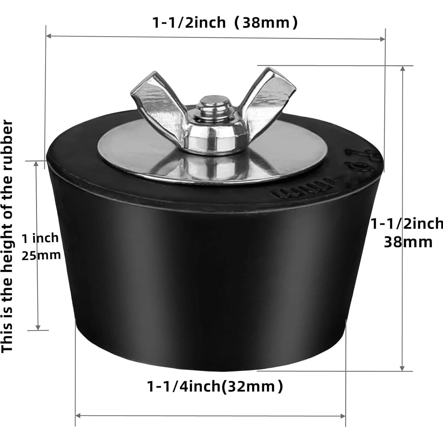 Tapones de Invierno para Piscina ADKUN 1.5 Pulgadas PVC/Acero
