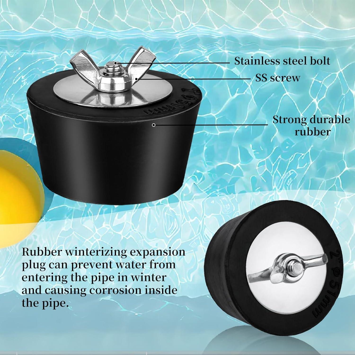 Tapones de Invierno para Piscina ADKUN 1.5 Pulgadas PVC/Acero