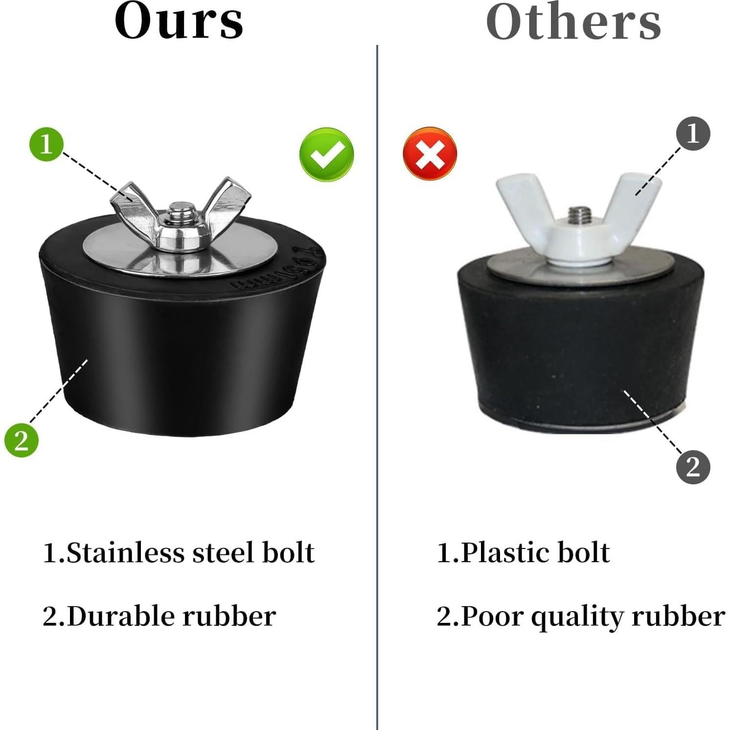 Tapones de Invierno para Piscina ADKUN 1.5 Pulgadas PVC/Acero