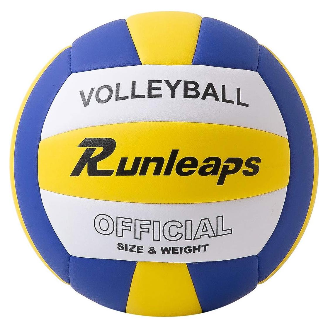 Voleibol Impermeable Runleaps Tamaño 5 Amarillo-Blanco-Azul