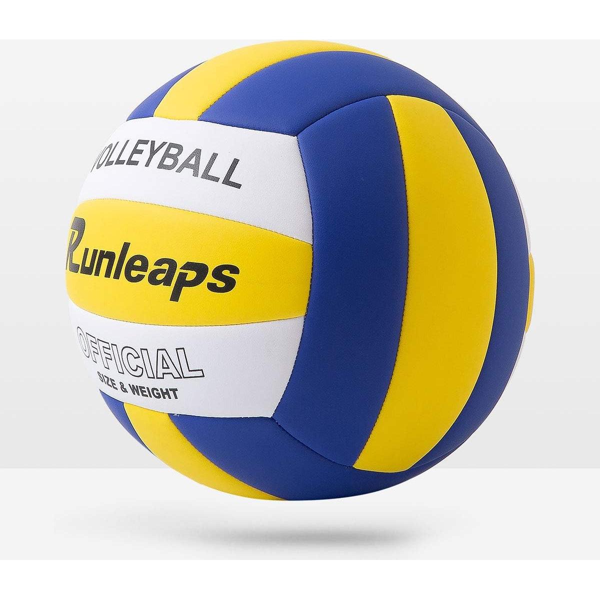 Voleibol Impermeable Runleaps Tamaño 5 Amarillo-Blanco-Azul
