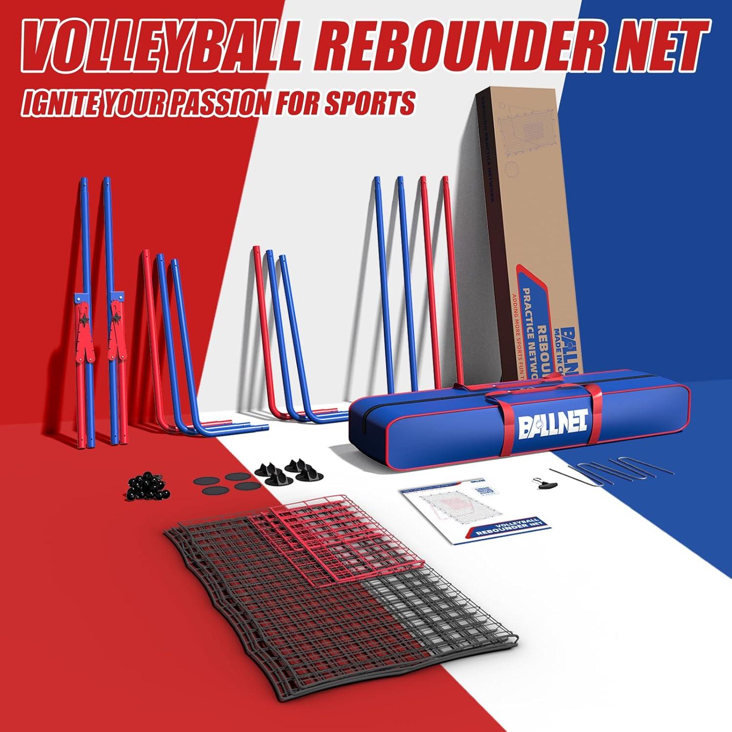 Red de Rebote de Voleibol BALLNET BNT001 2.13x1.22m Ajustable