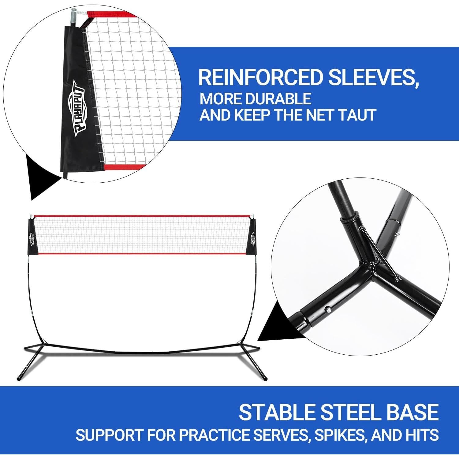 Red de Voleibol Ajustable PLAYAPUT 6.1m con Bolsa y Sacos