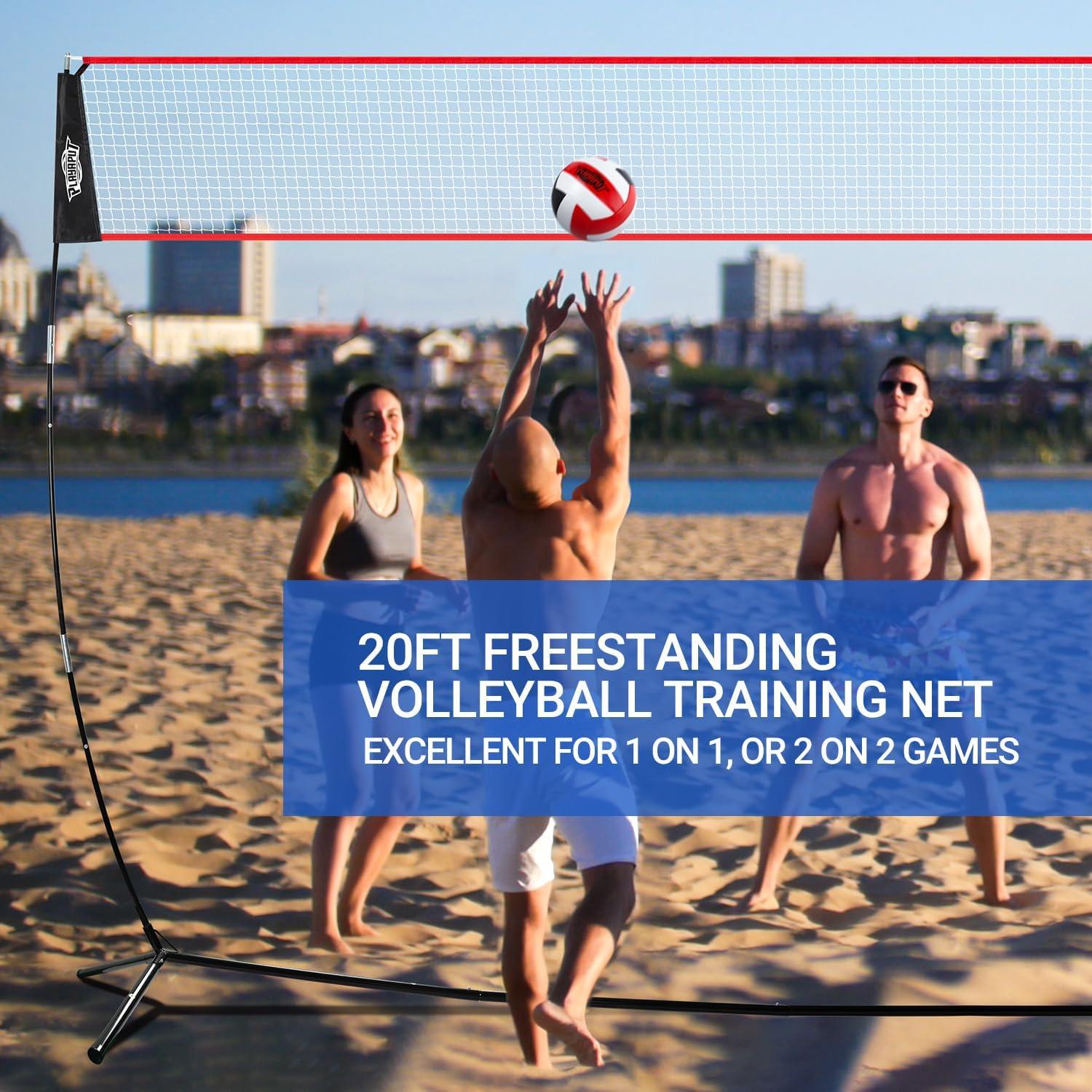 Red de Voleibol Ajustable PLAYAPUT 6.1m con Bolsa y Sacos