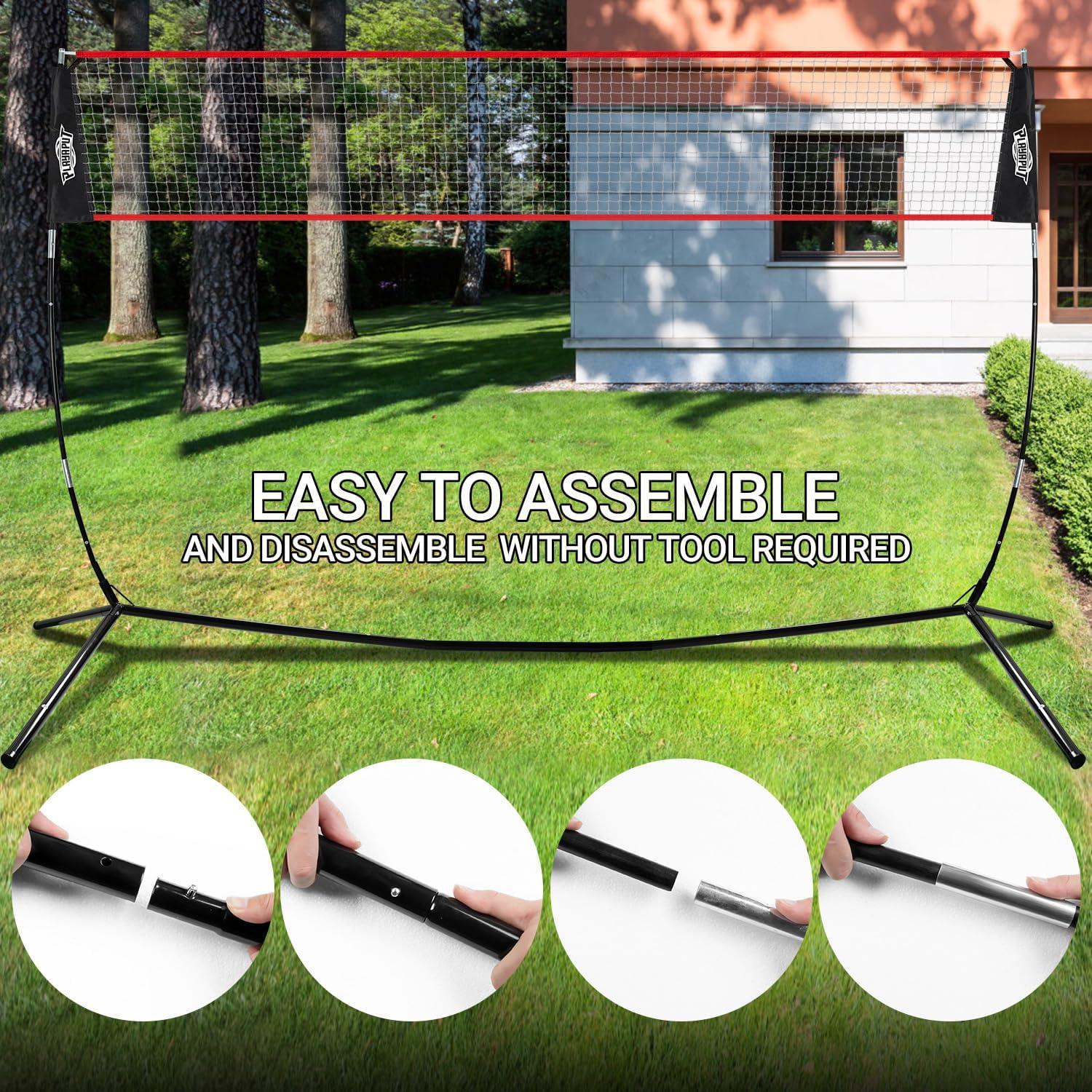 Red de Voleibol Ajustable PLAYAPUT 6.1m con Bolsa y Sacos