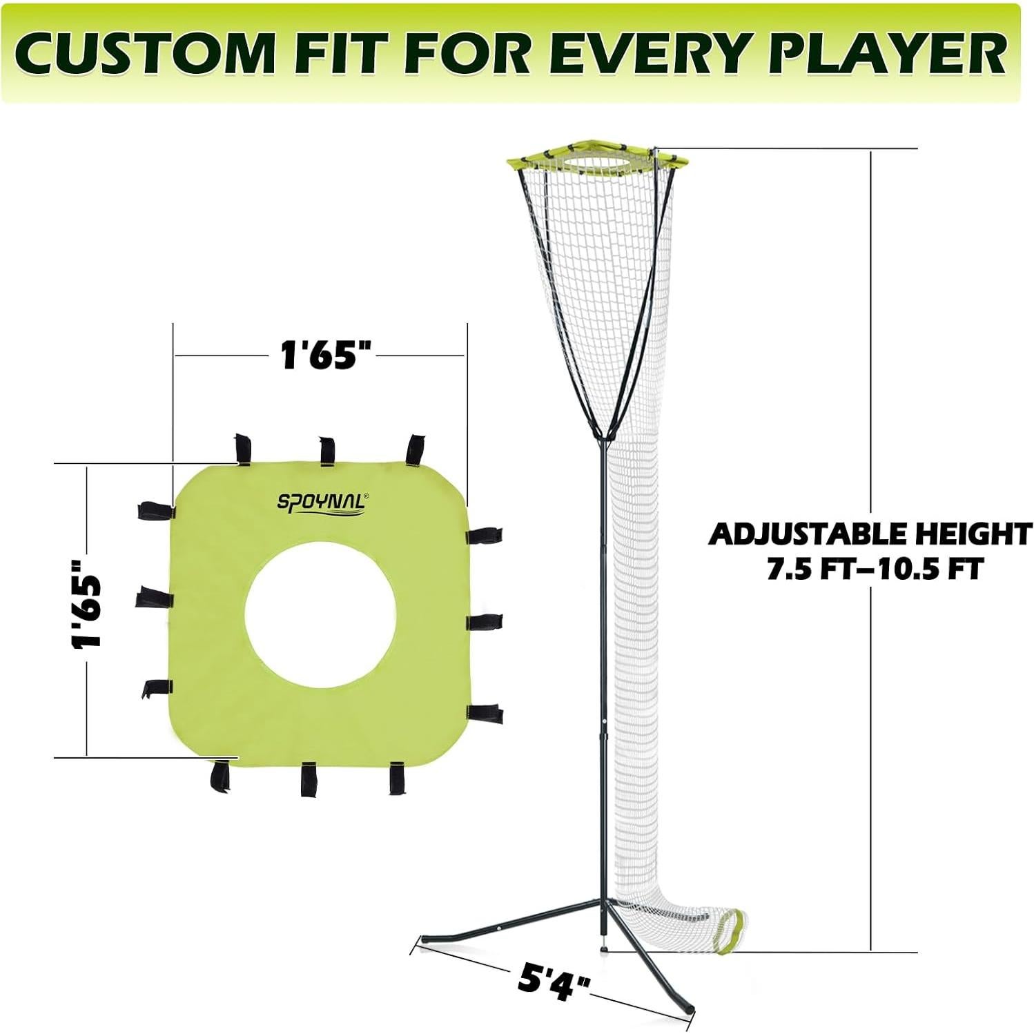 Red de Entrenamiento de Voleibol SPOYNAL Ajustable 2.29-3.20 m