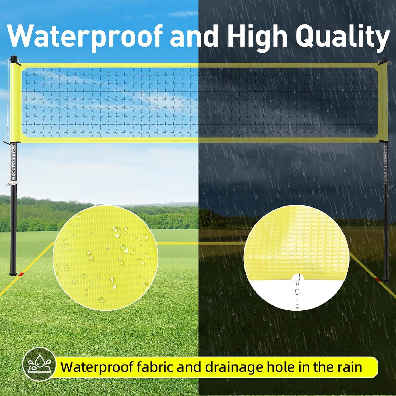 Red de Voleibol Portátil Wiseek VBN-32x8FT Aluminio 9.75m