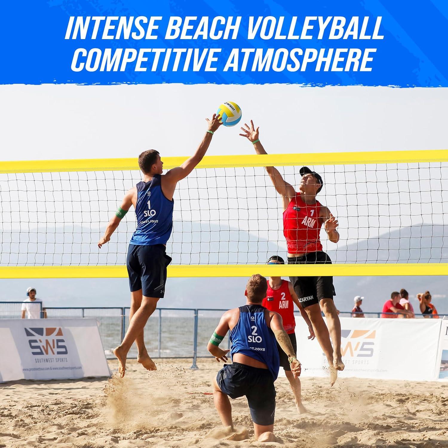 Red de Voleibol Portátil Patiassy con Postes Ajustables y Voleibol