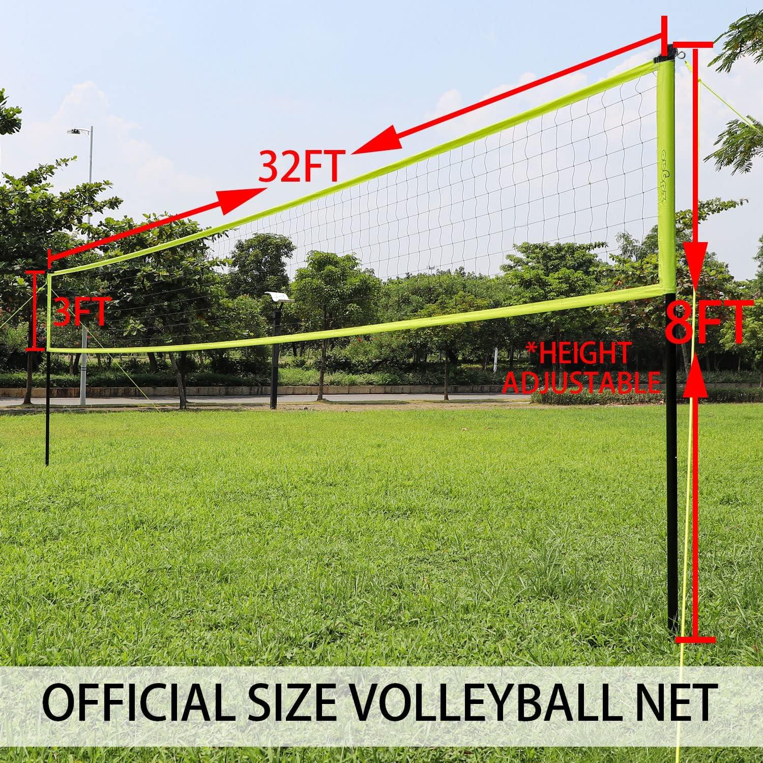 Set de Voleibol Portátil Zdgao 9500 con Red y Pelota
