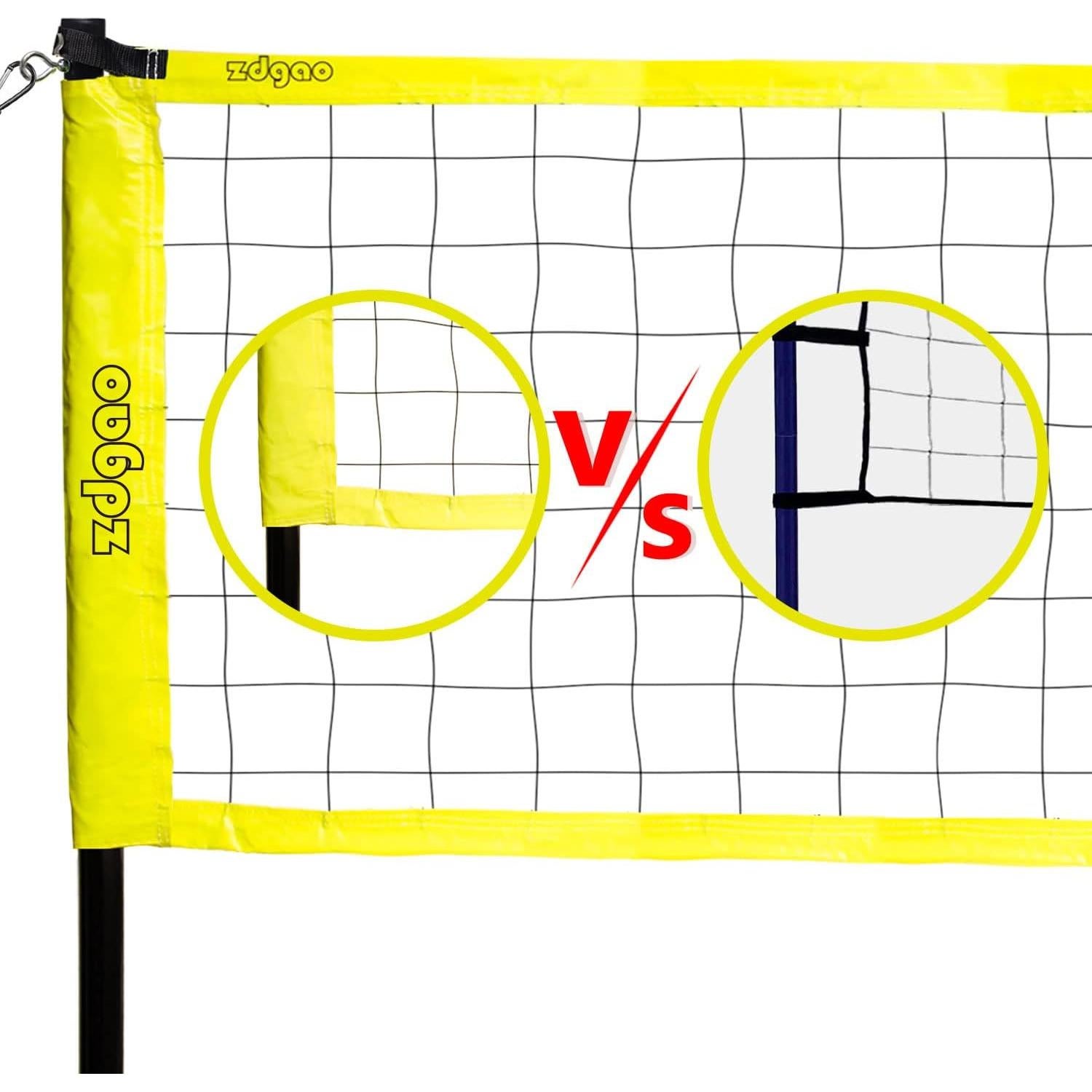 Set de Voleibol Portátil Zdgao 9500 con Red y Pelota