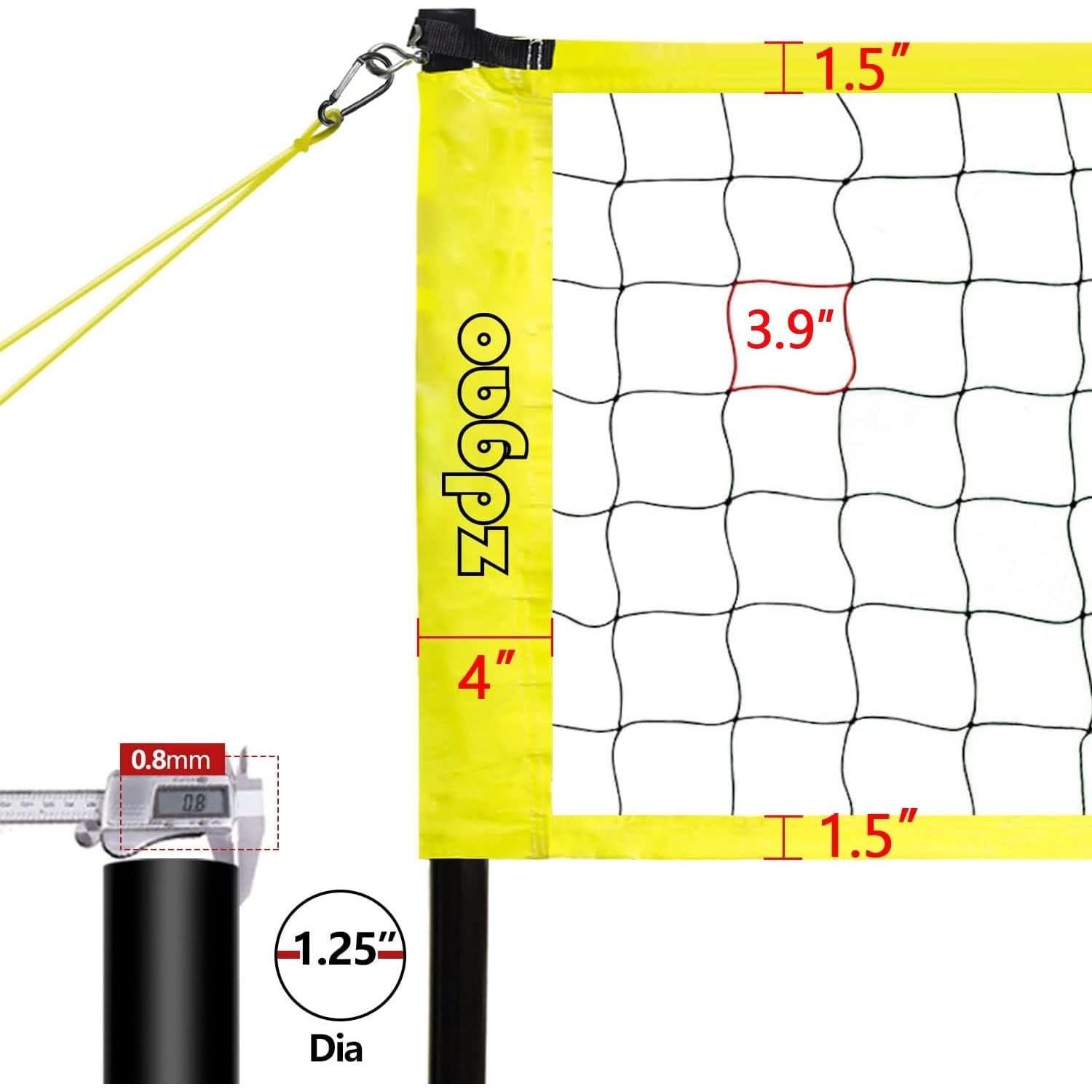 Set de Voleibol Portátil Zdgao 9500 con Red y Pelota