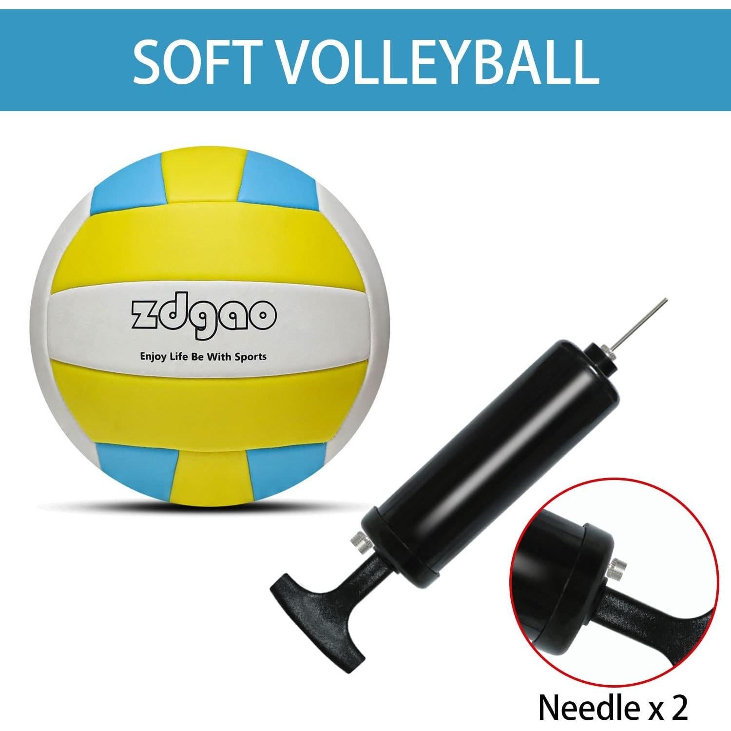 Set de Voleibol Portátil Zdgao 9500 con Red y Pelota
