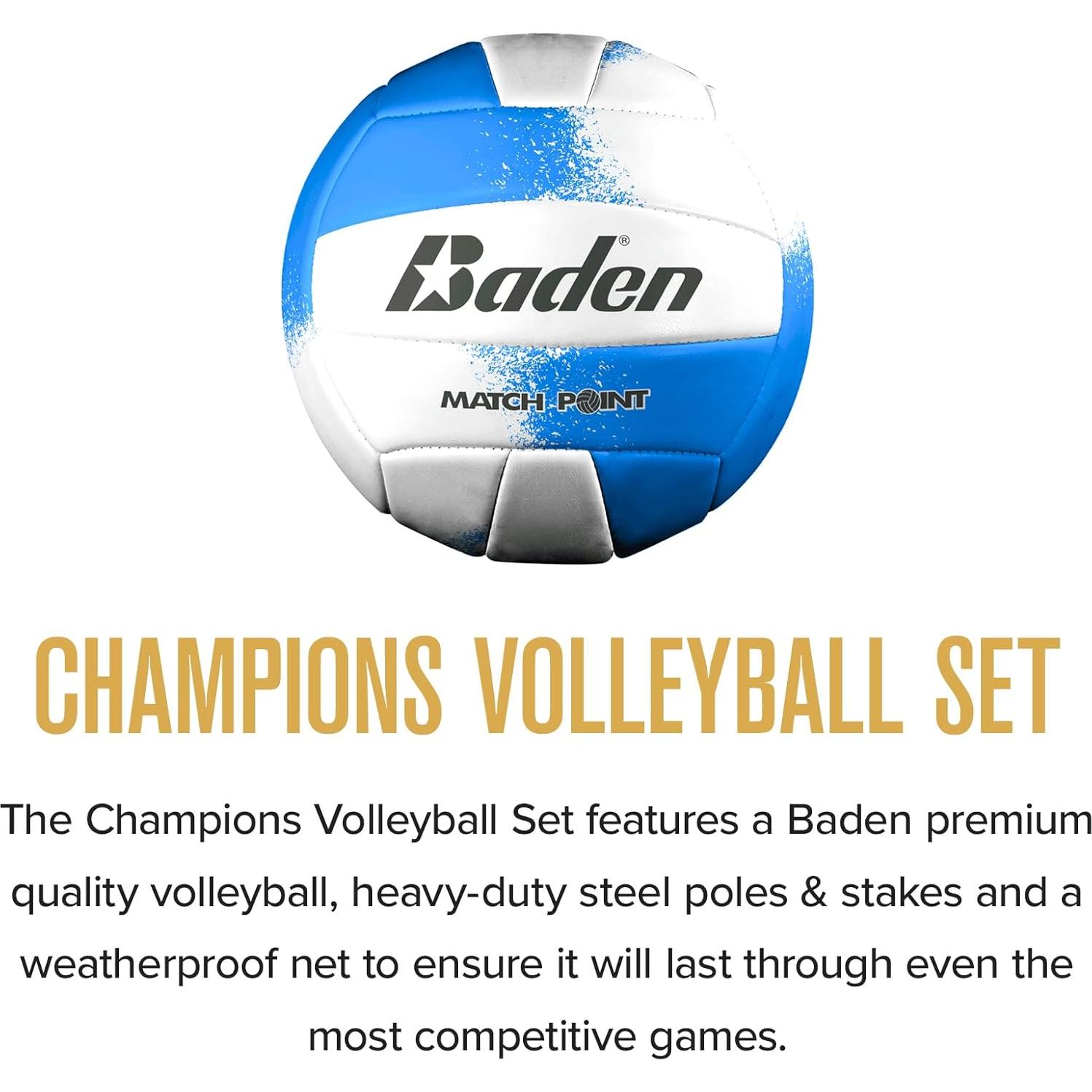 Conjunto de Red de Voleibol Baden Serie Campeones 9.75m x 0.91m