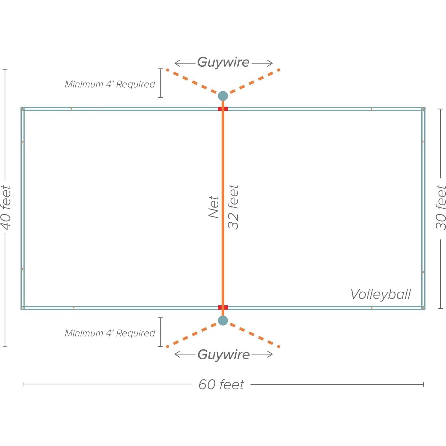 Conjunto de Red de Voleibol Baden Serie Campeones 9.75m x 0.91m