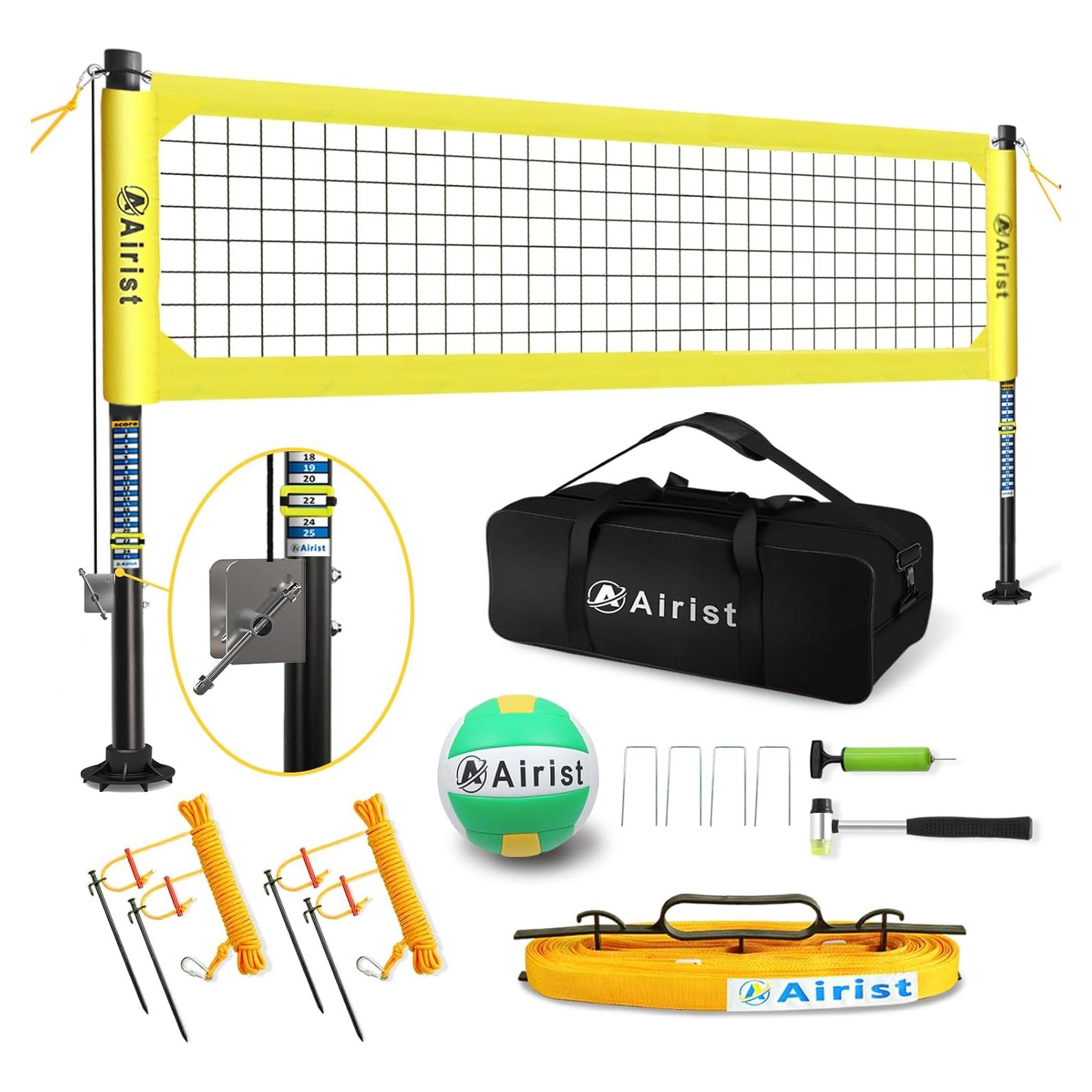 Red de Voleibol Profesional Airist con Postes Ajustables y Bolsa