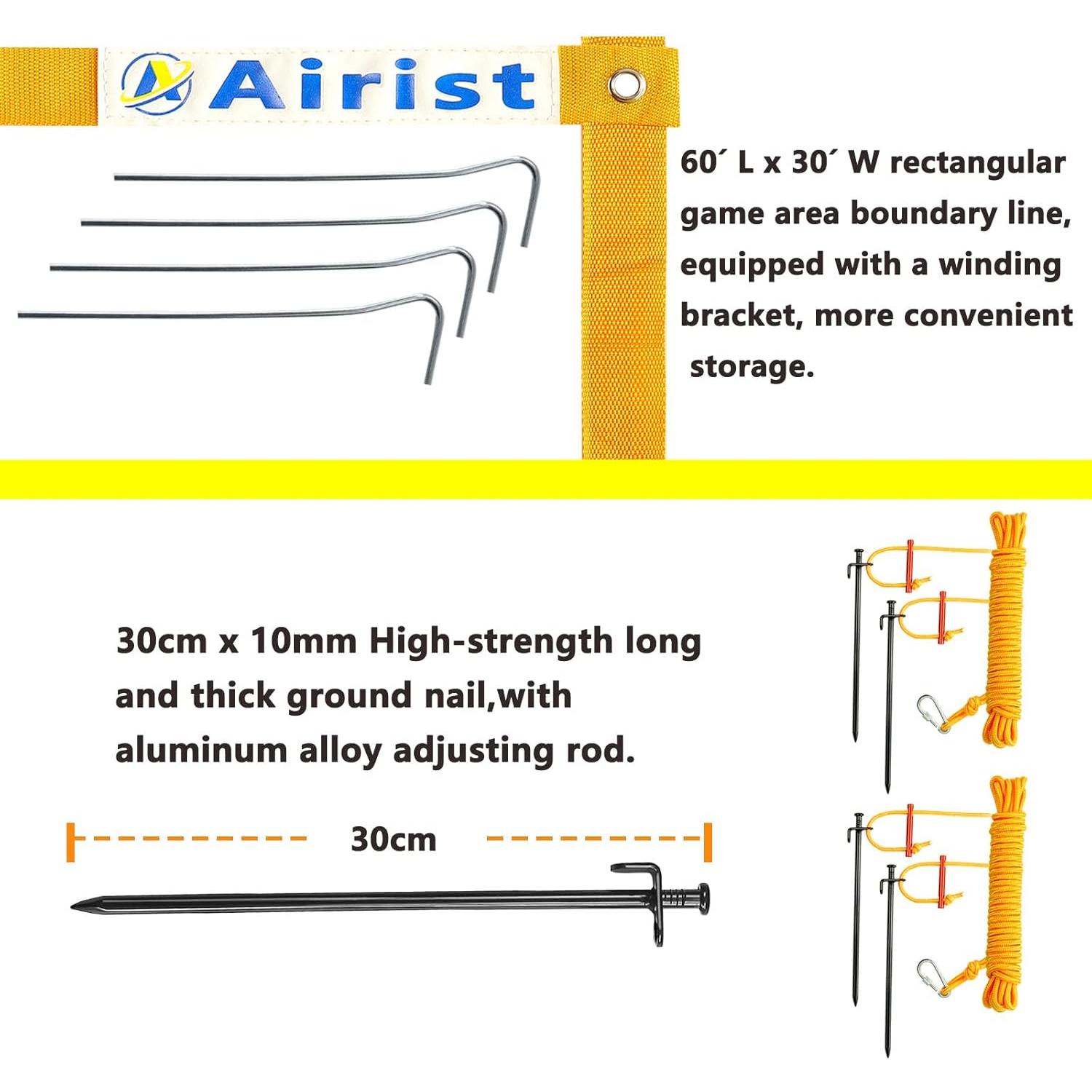 Red de Voleibol Profesional Airist con Postes Ajustables y Bolsa