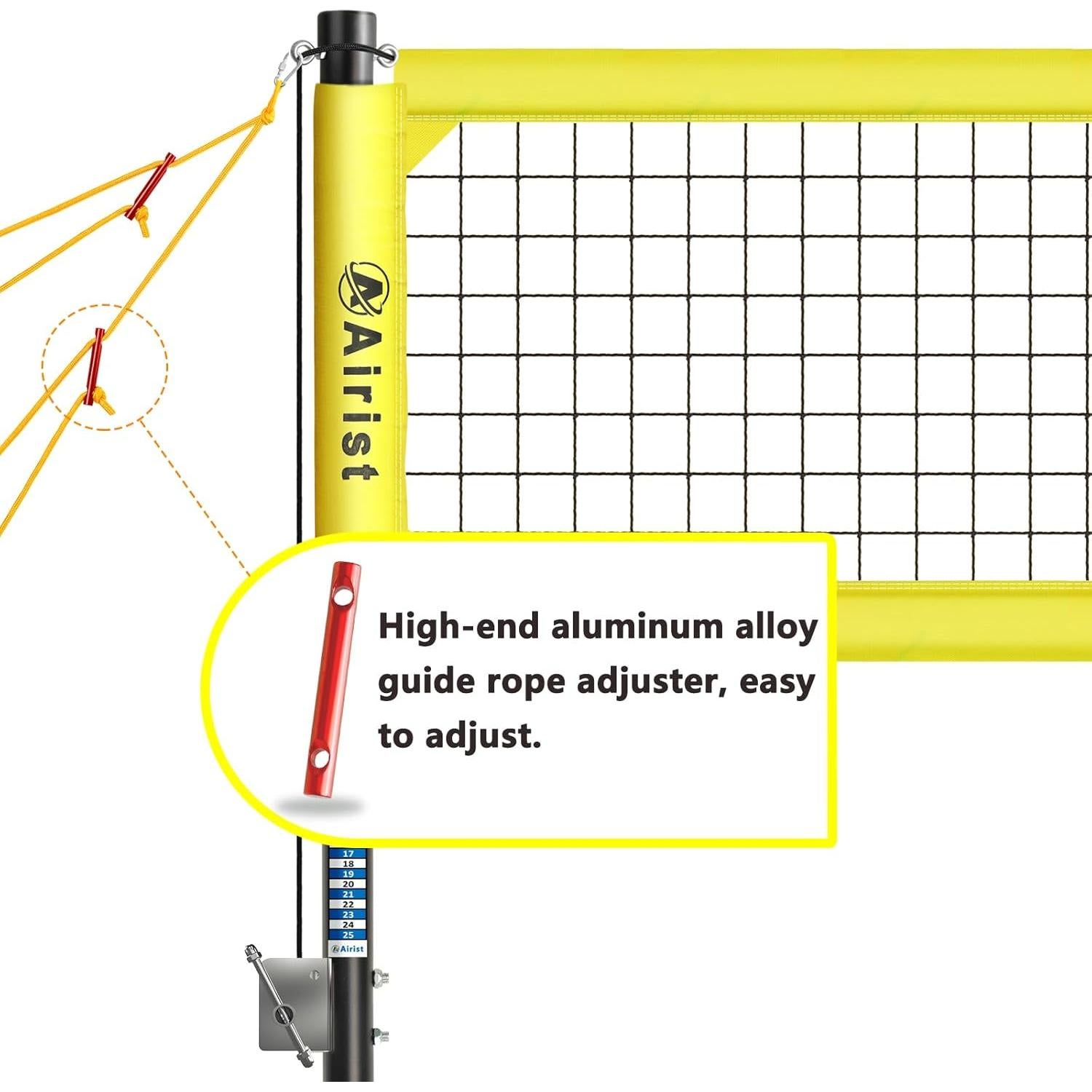 Red de Voleibol Profesional Airist con Postes Ajustables y Bolsa