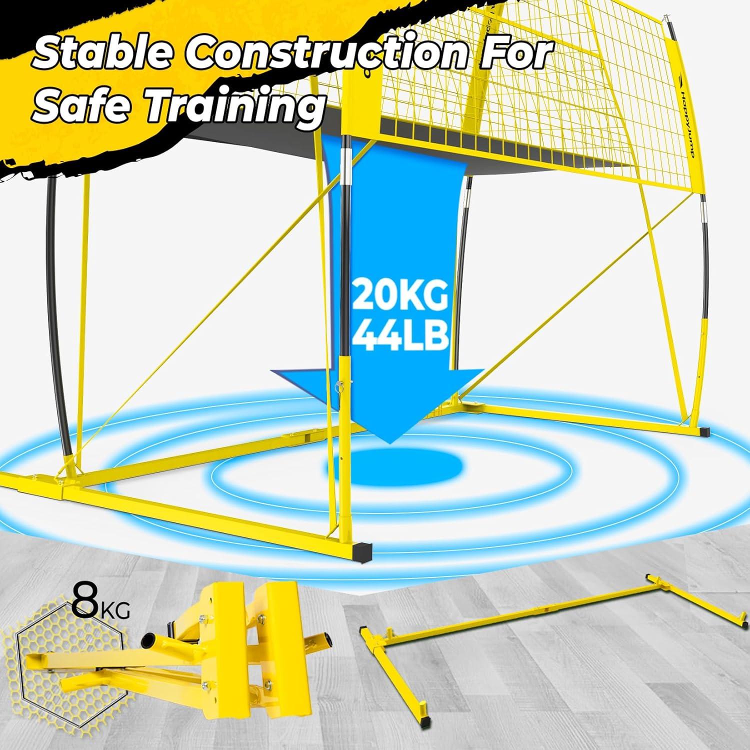 Red de Voleibol Ajustable Happy Jump 2.44x3.35m para Entrenamiento