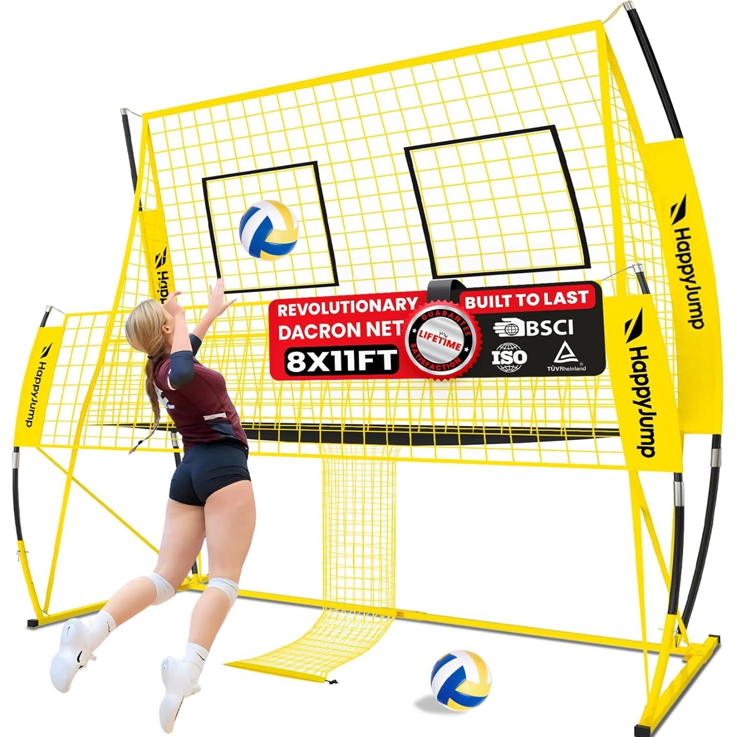 Red de Voleibol Ajustable Happy Jump 2.44x3.35m para Entrenamiento