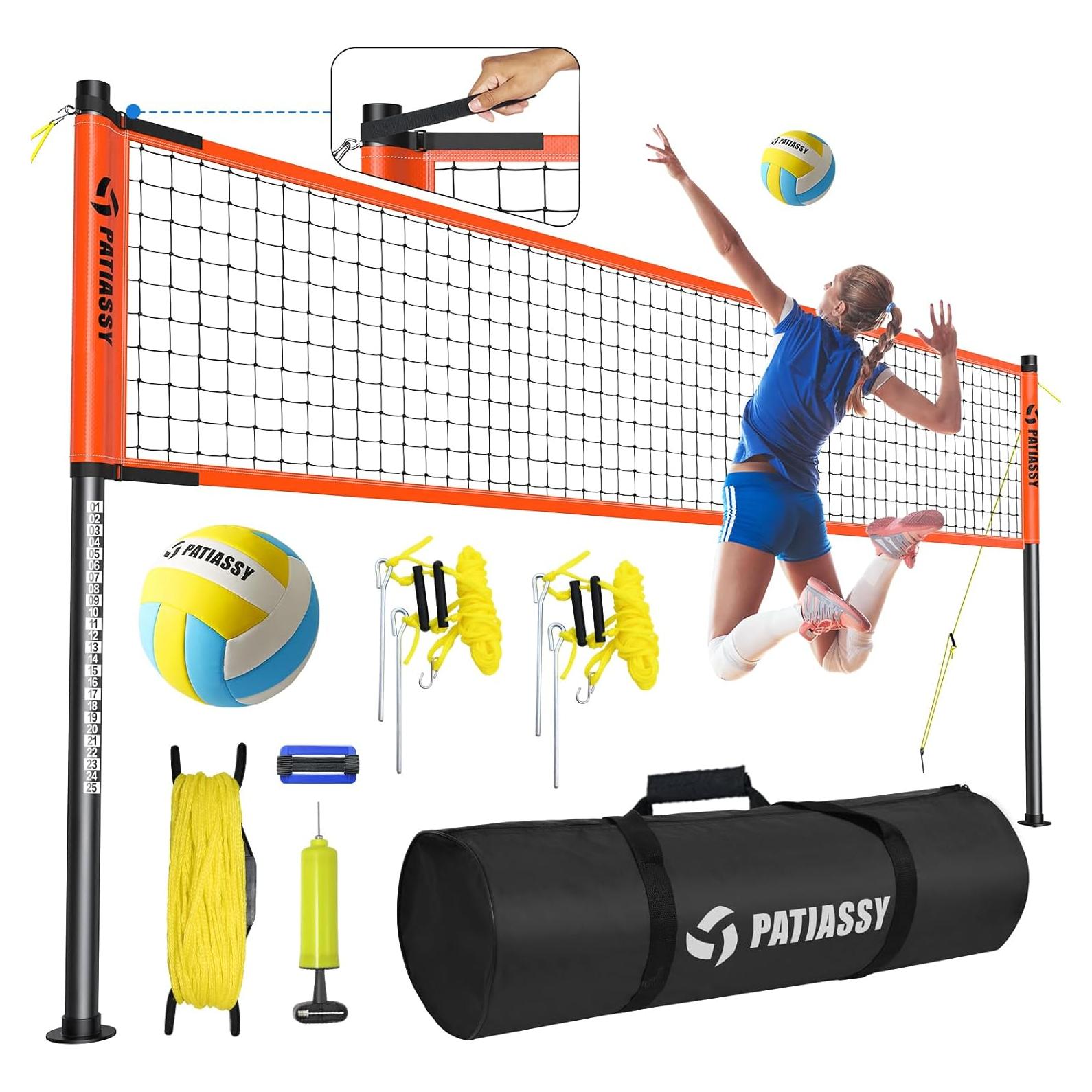 Red de Voleibol Portátil Patiassy con Postes Ajustables 9.75m