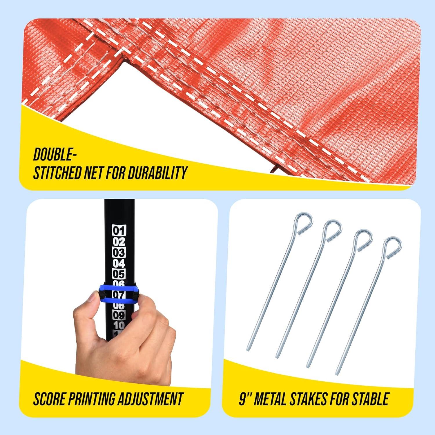 Red de Voleibol Portátil Patiassy con Postes Ajustables 9.75m