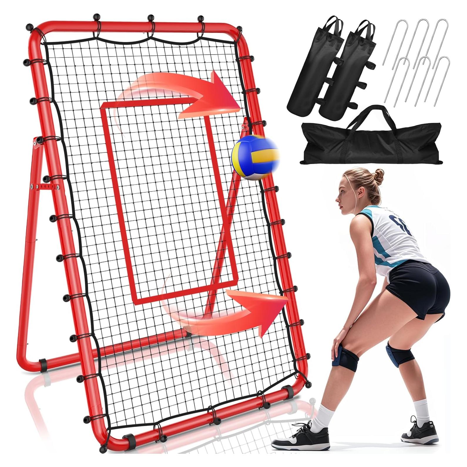 Red de Rebotar Voleibol TomCare 2.13x1.22m Ajustable Portátil