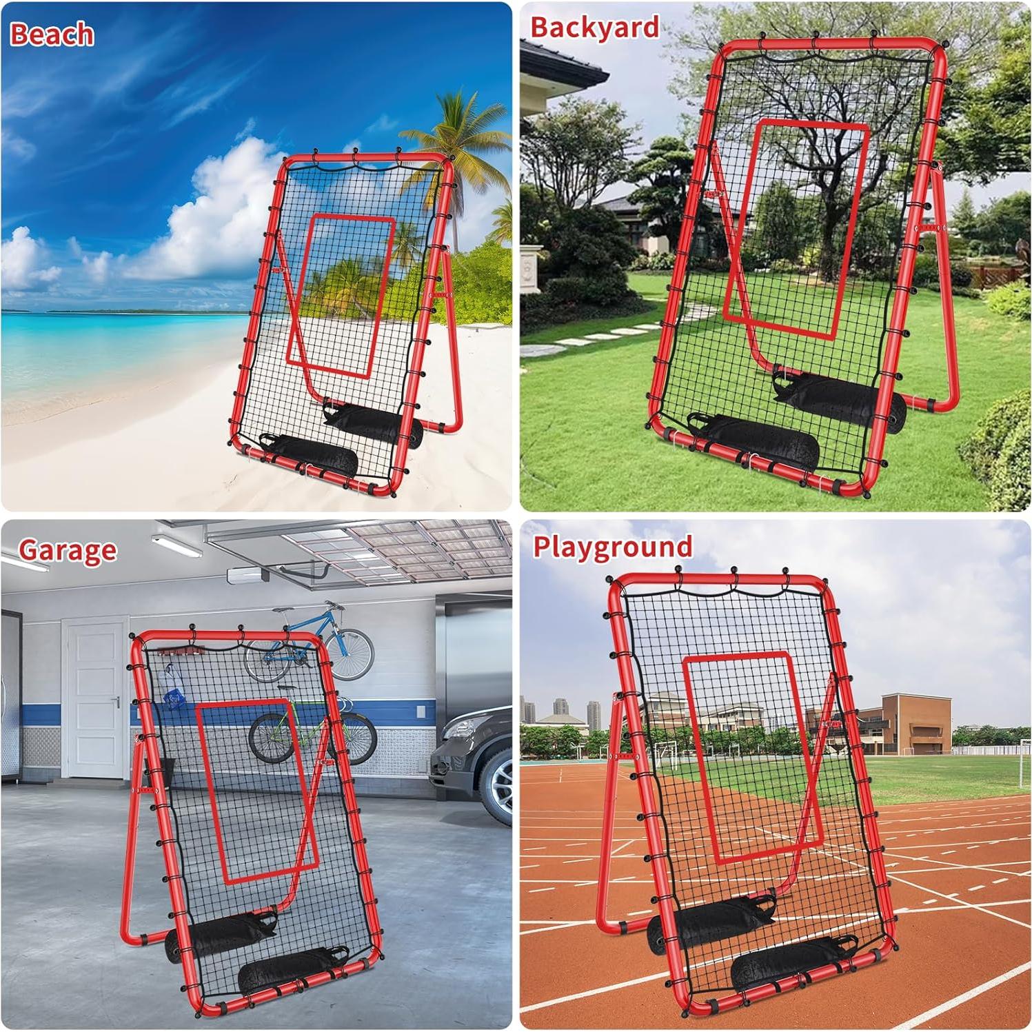 Red de Rebotar Voleibol TomCare 2.13x1.22m Ajustable Portátil